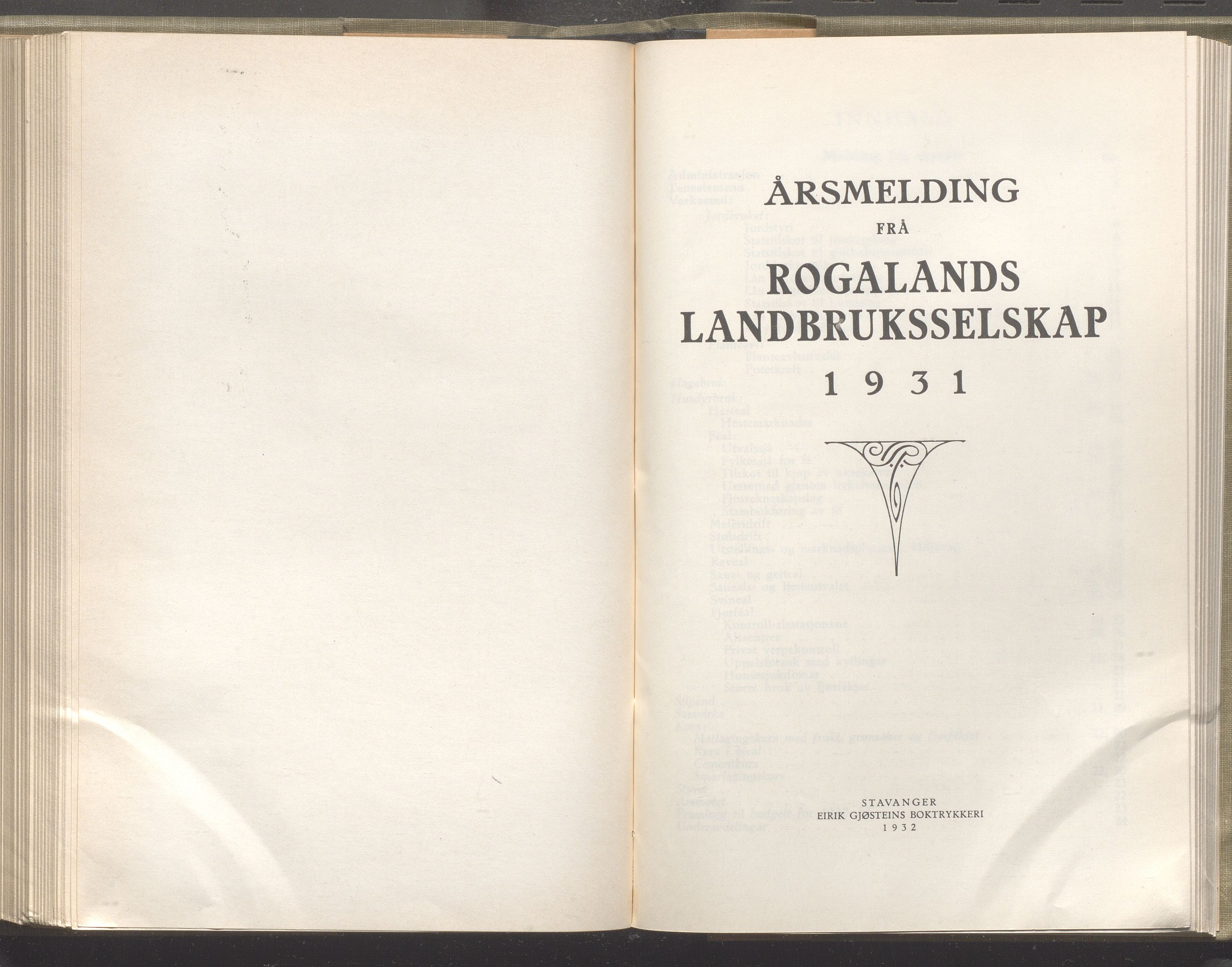 Rogaland fylkeskommune - Fylkesrådmannen , IKAR/A-900/A/Aa/Aaa/L0051: Møtebok , 1932, p. 1