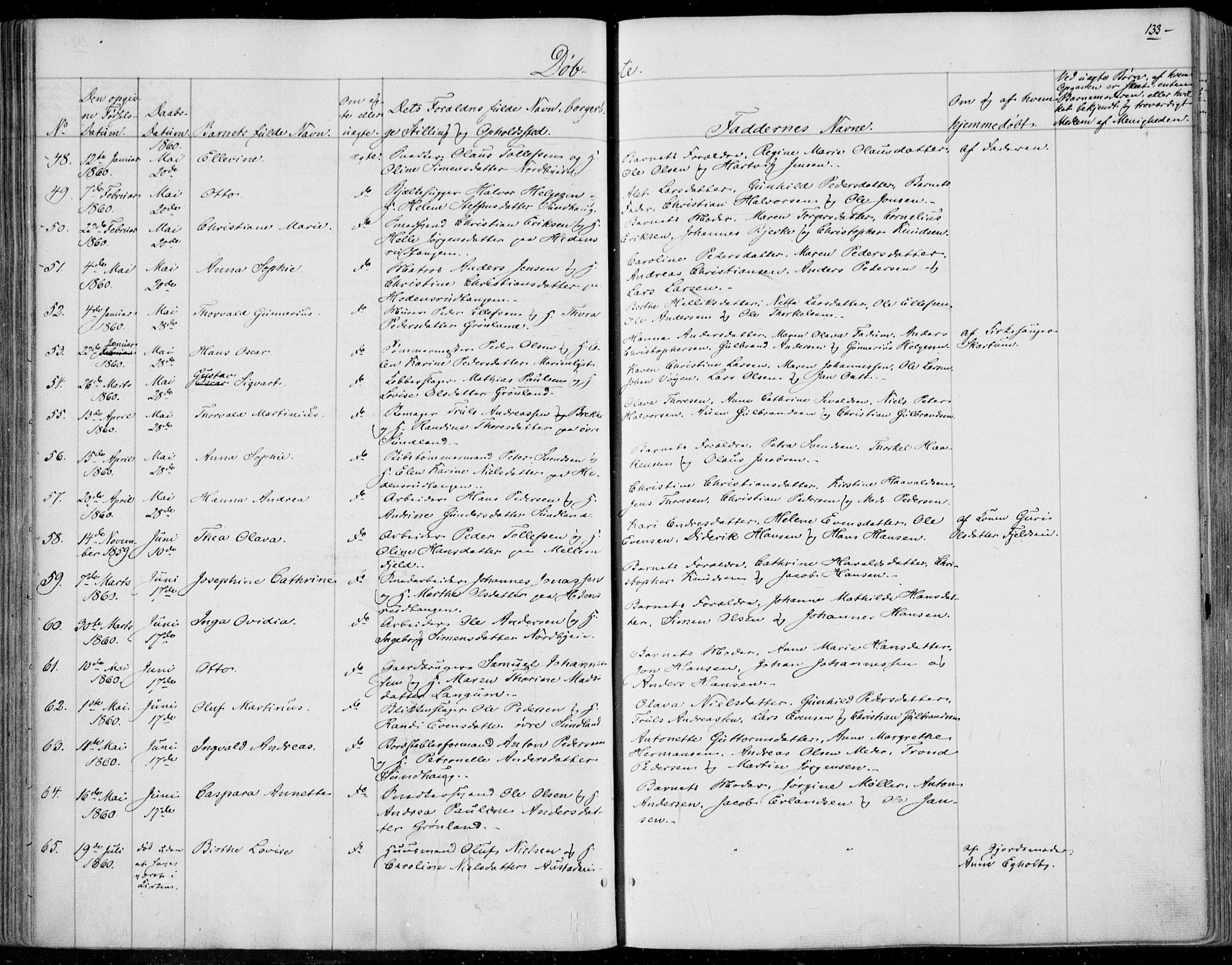 Skoger kirkebøker, AV/SAKO-A-59/F/Fa/L0003: Parish register (official) no. I 3, 1842-1861, p. 133