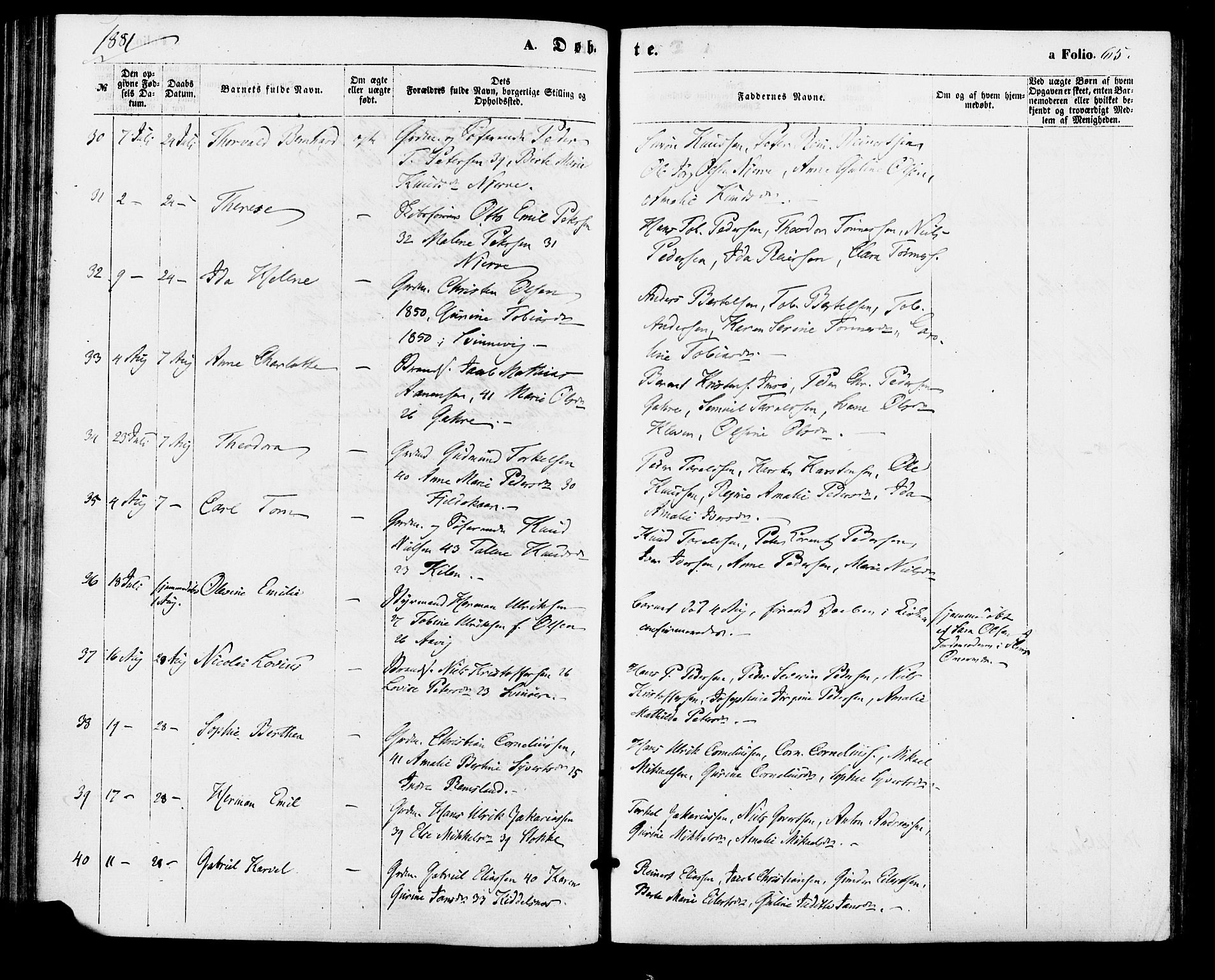 Sør-Audnedal sokneprestkontor, SAK/1111-0039/F/Fa/Faa/L0003: Parish register (official) no. A 3, 1868-1883, p. 65