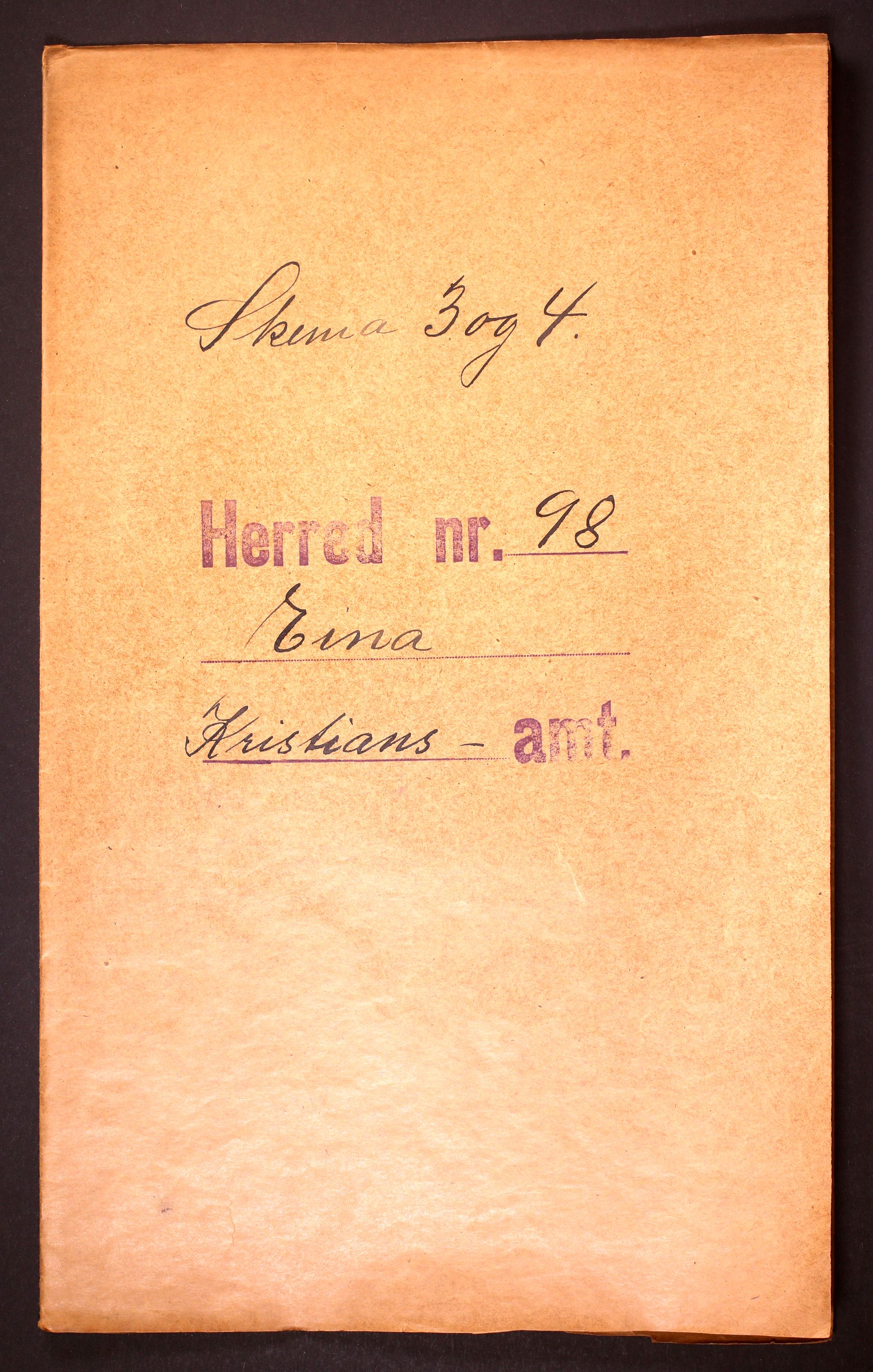 RA, 1910 census for Eina, 1910, p. 1