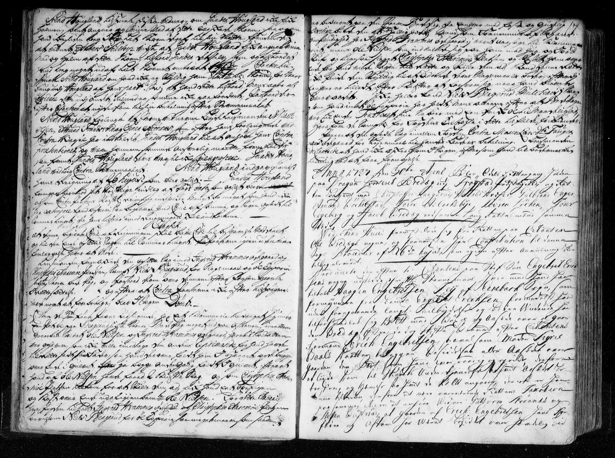 Heggen og Frøland sorenskriveri I, AV/SAO-A-11556/F/Fb/L0043: Tingbok, 1737-1743, p. 16b-17a