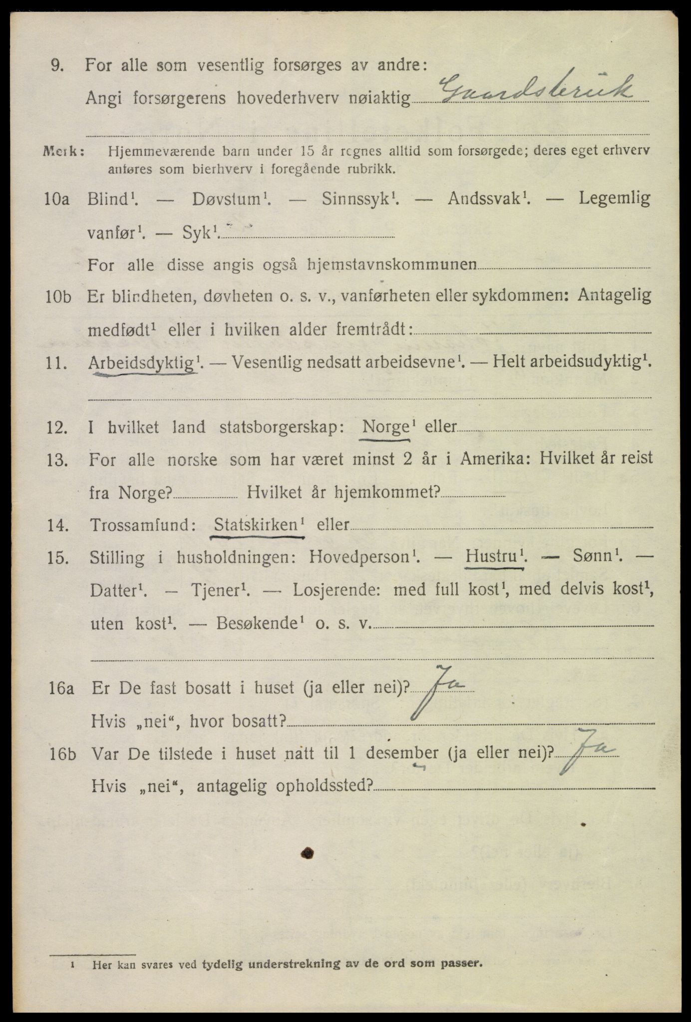 SAH, 1920 census for Øyer, 1920, p. 2132