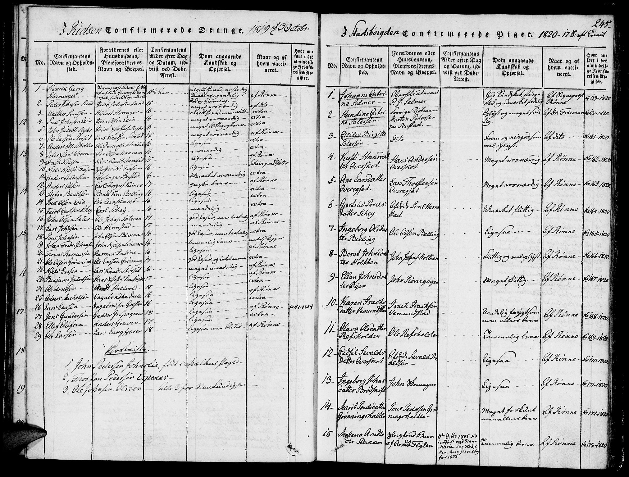 Ministerialprotokoller, klokkerbøker og fødselsregistre - Sør-Trøndelag, SAT/A-1456/646/L0608: Parish register (official) no. 646A06, 1816-1825, p. 245