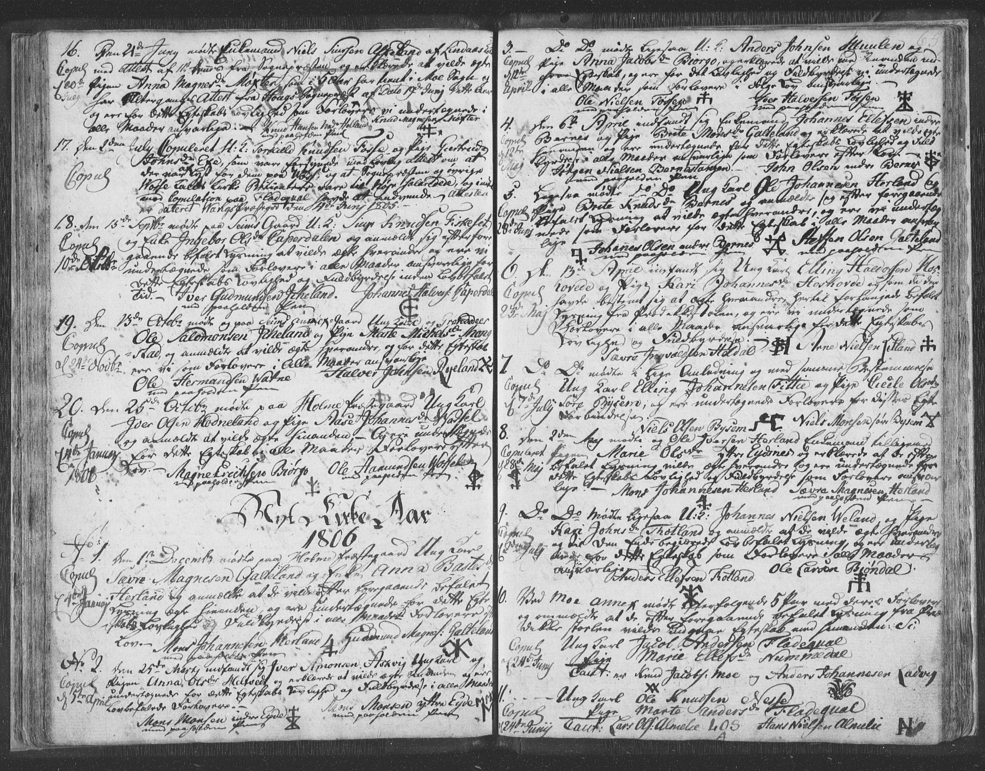 Hosanger sokneprestembete, AV/SAB-A-75801/H/Haa: Parish register (official) no. A 3, 1793-1811, p. 64b-65a