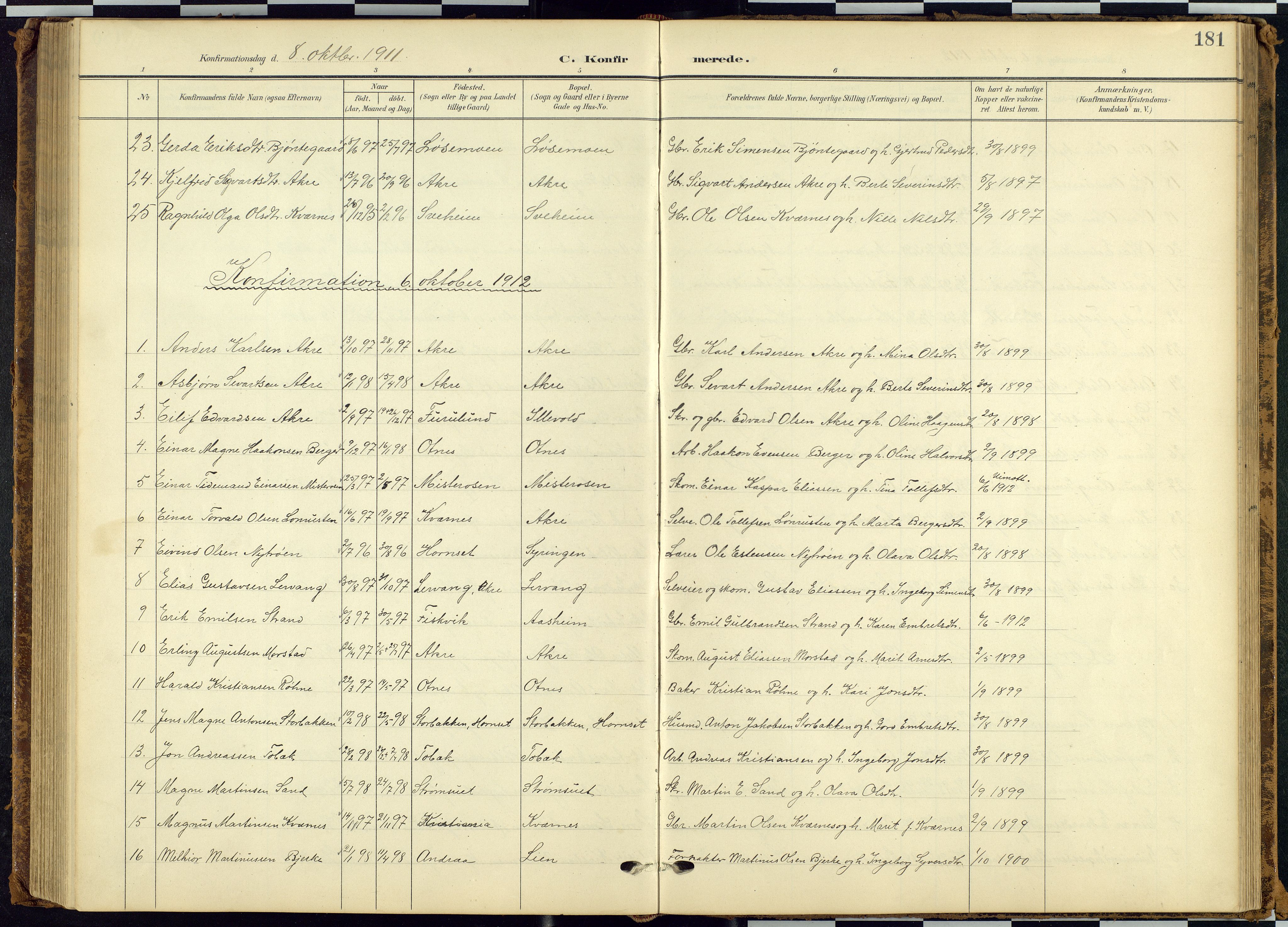 Rendalen prestekontor, AV/SAH-PREST-054/H/Ha/Hab/L0010: Parish register (copy) no. 10, 1903-1940, p. 181