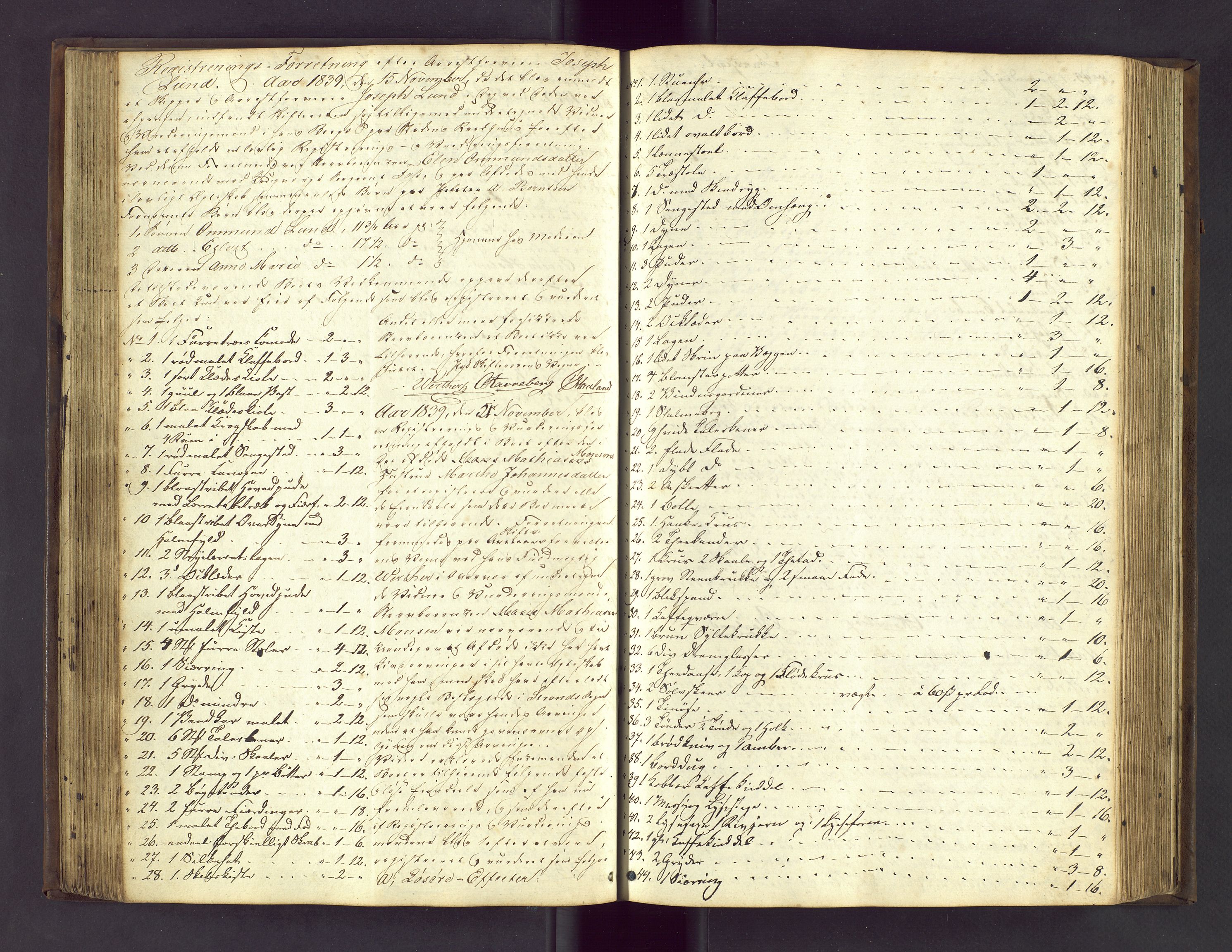 Stavanger byfogd, AV/SAST-A-101408/001/5/50/503BA/L0001: Registreringsprotokoll, 1837-1846