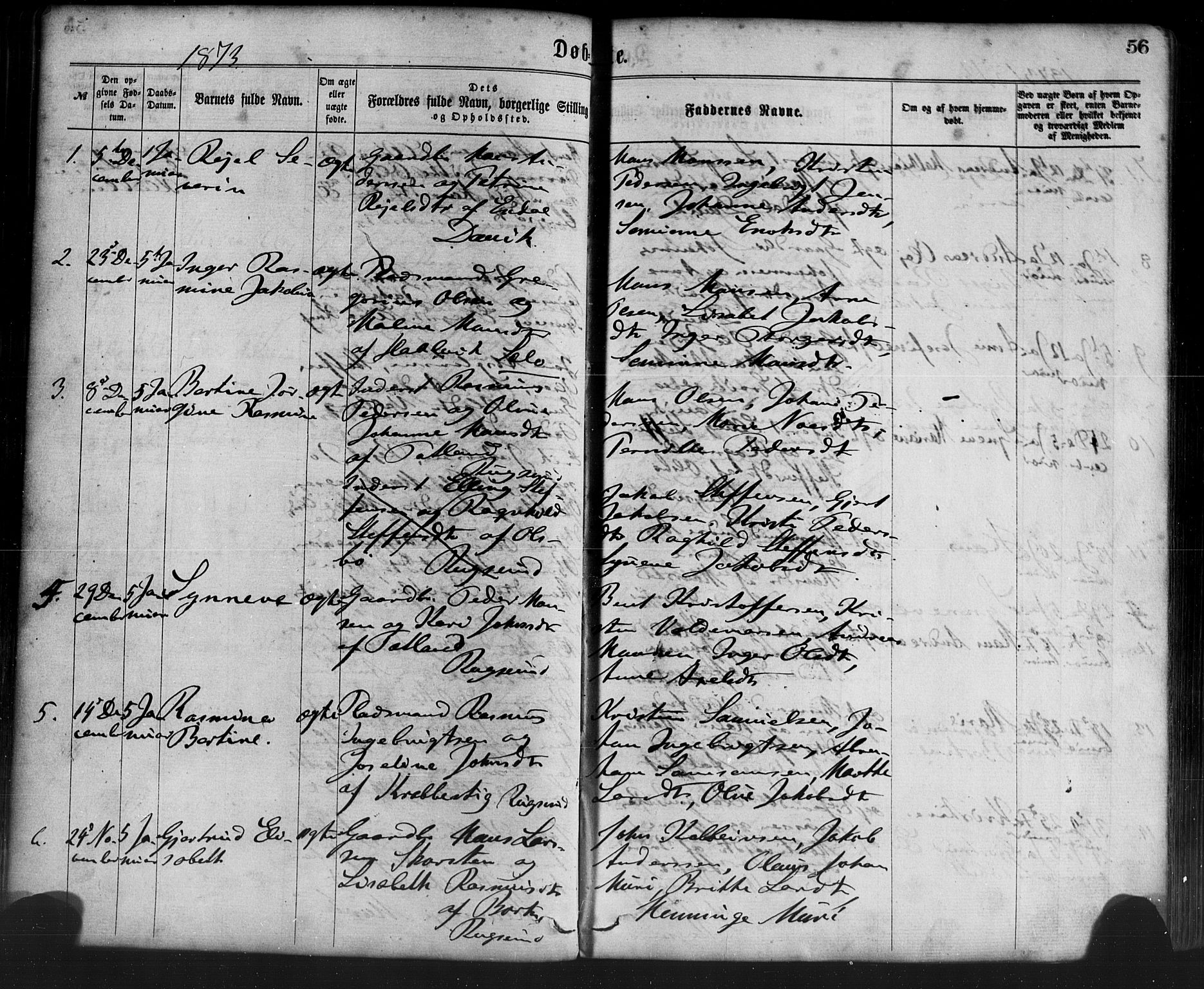 Davik sokneprestembete, AV/SAB-A-79701/H/Haa/Haaa/L0006: Parish register (official) no. A 6, 1867-1881, p. 56