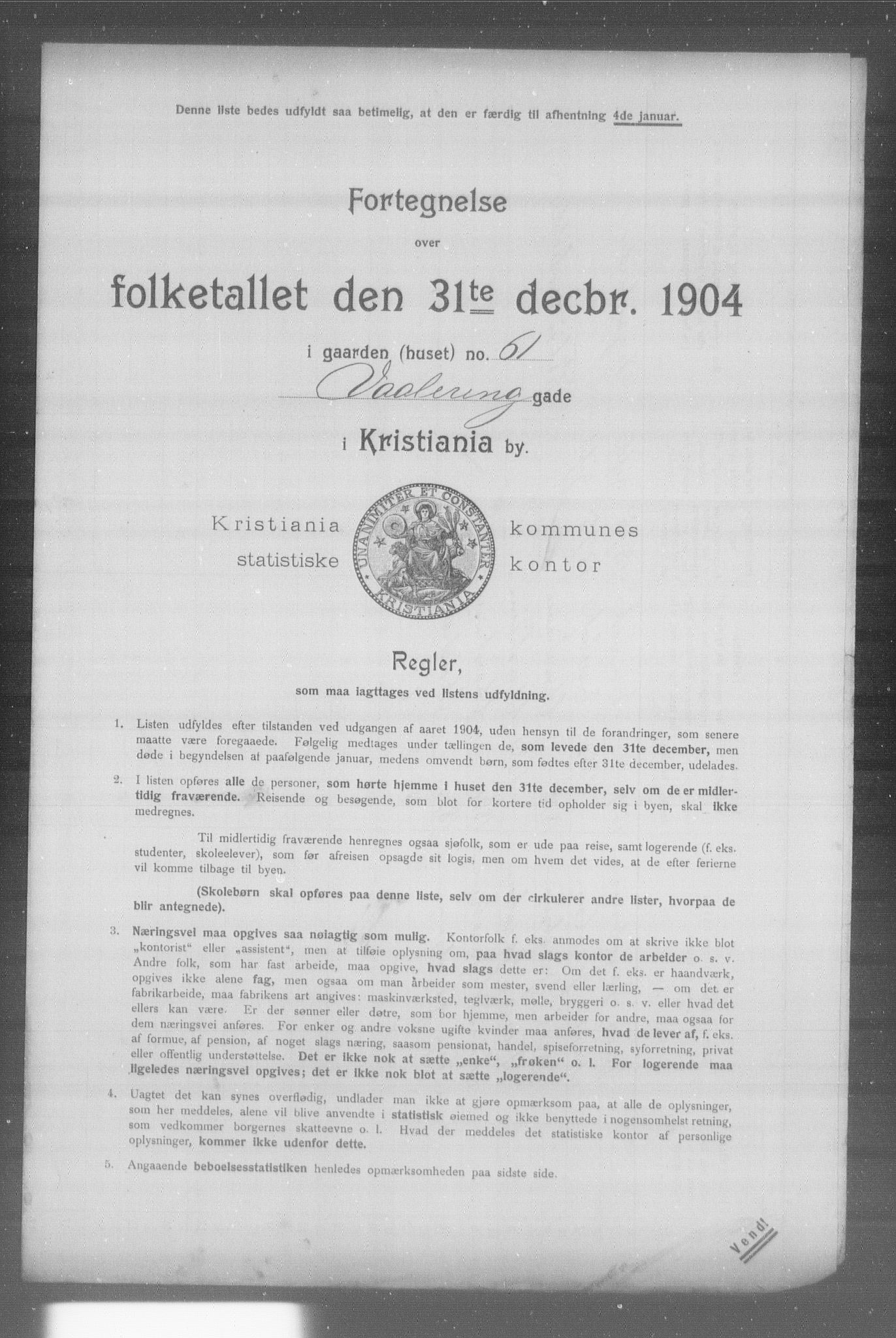 OBA, Municipal Census 1904 for Kristiania, 1904, p. 23710