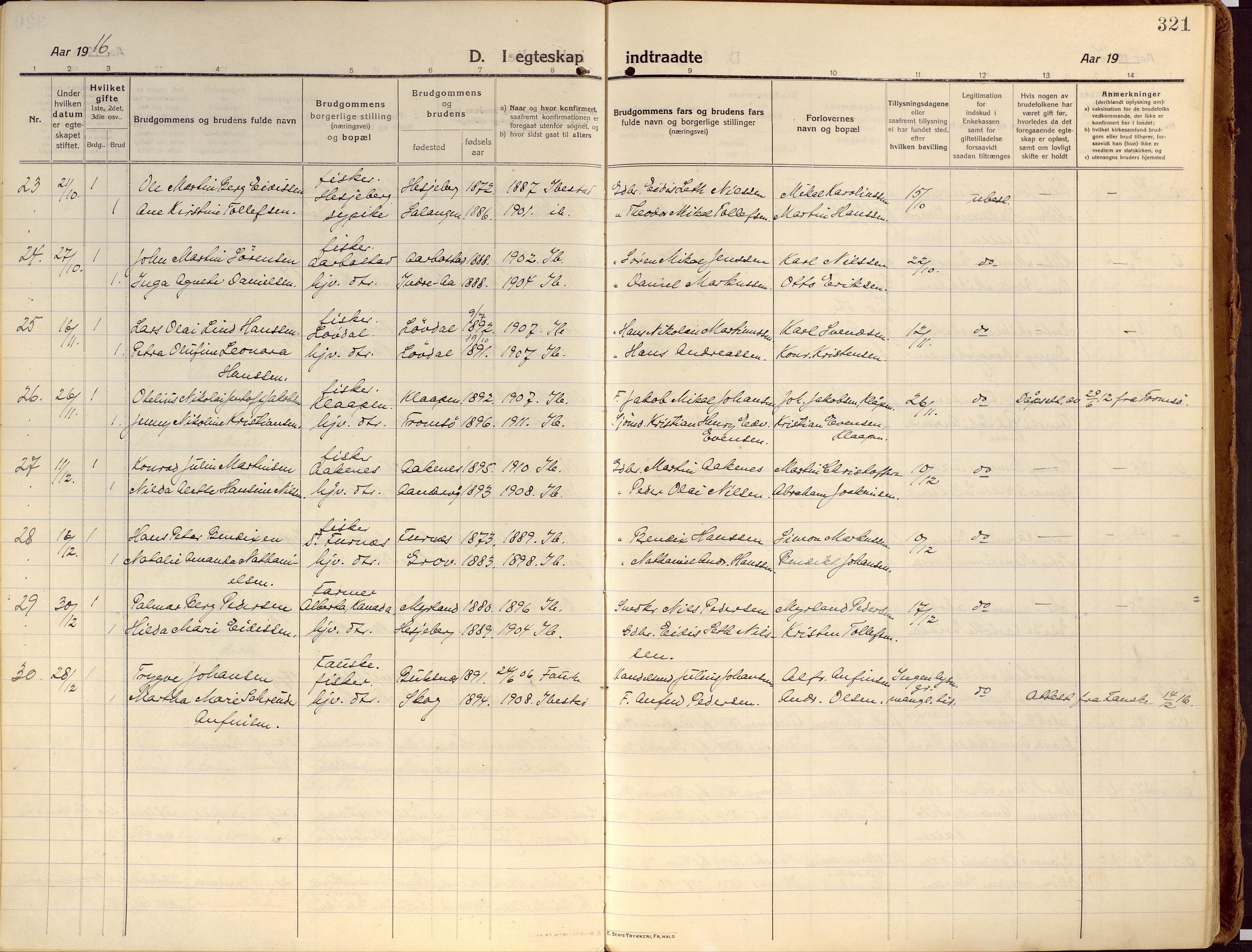 Ibestad sokneprestembete, SATØ/S-0077/H/Ha/Haa/L0018kirke: Parish register (official) no. 18, 1915-1929, p. 321