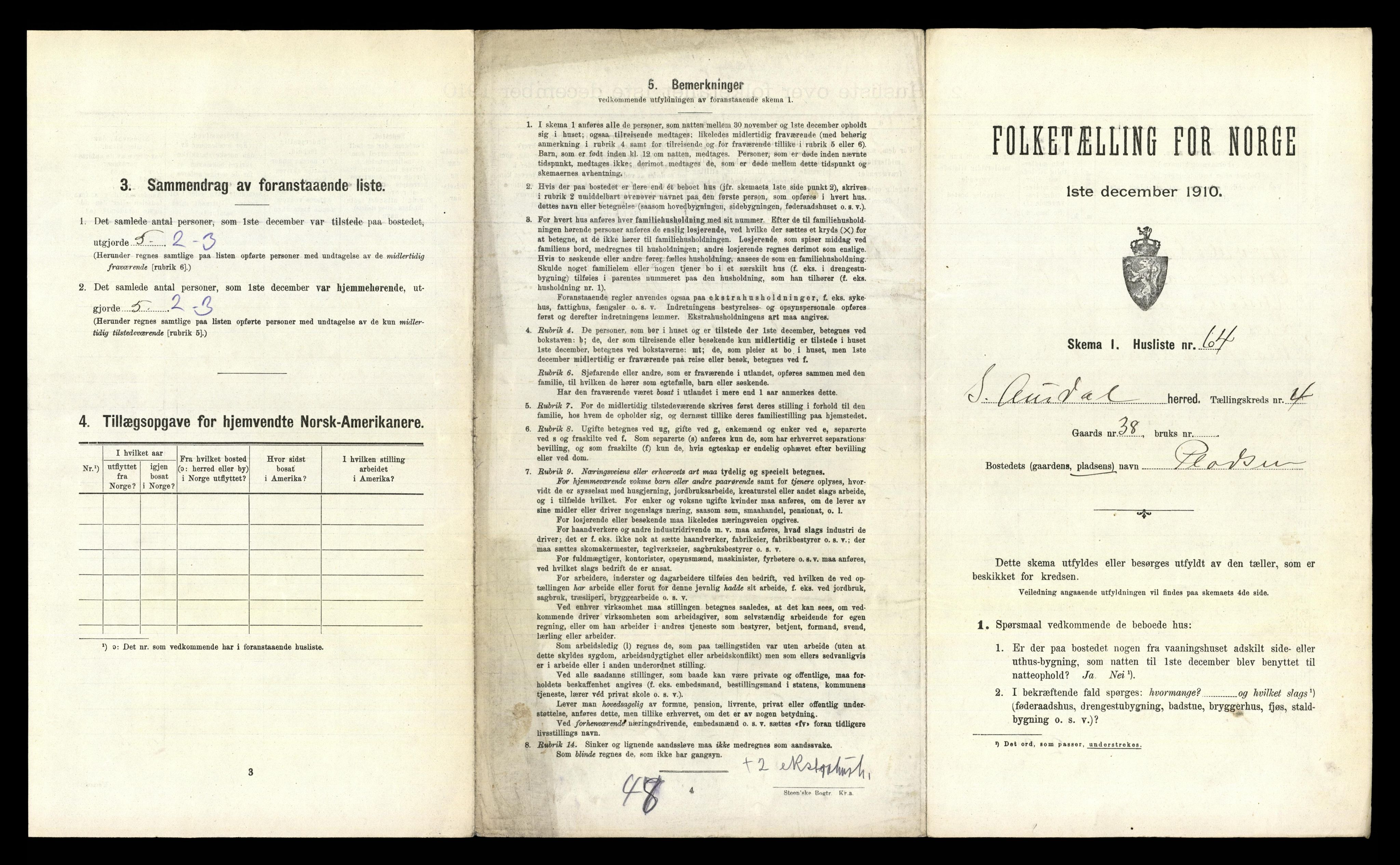 RA, 1910 census for Sør-Aurdal, 1910, p. 579