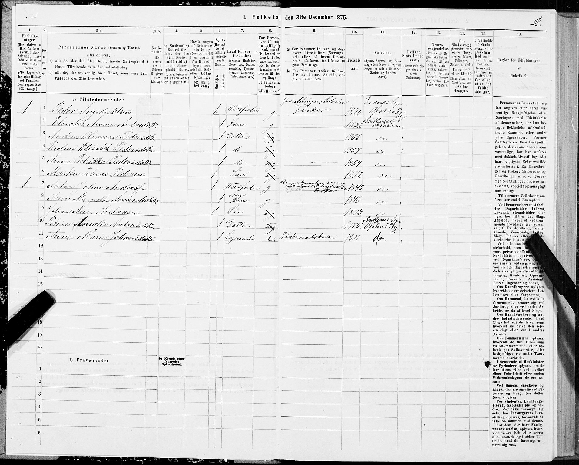 SAT, 1875 census for 1853P Ofoten, 1875, p. 3002