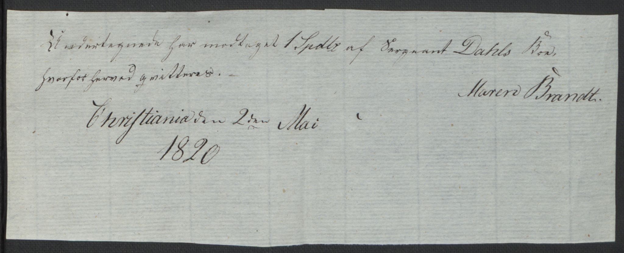 Forsvaret, Generalauditøren, AV/RA-RAFA-1772/F/Fj/Fjb/L0005: Skifter 1818 - 1823, 1818-1823, p. 115