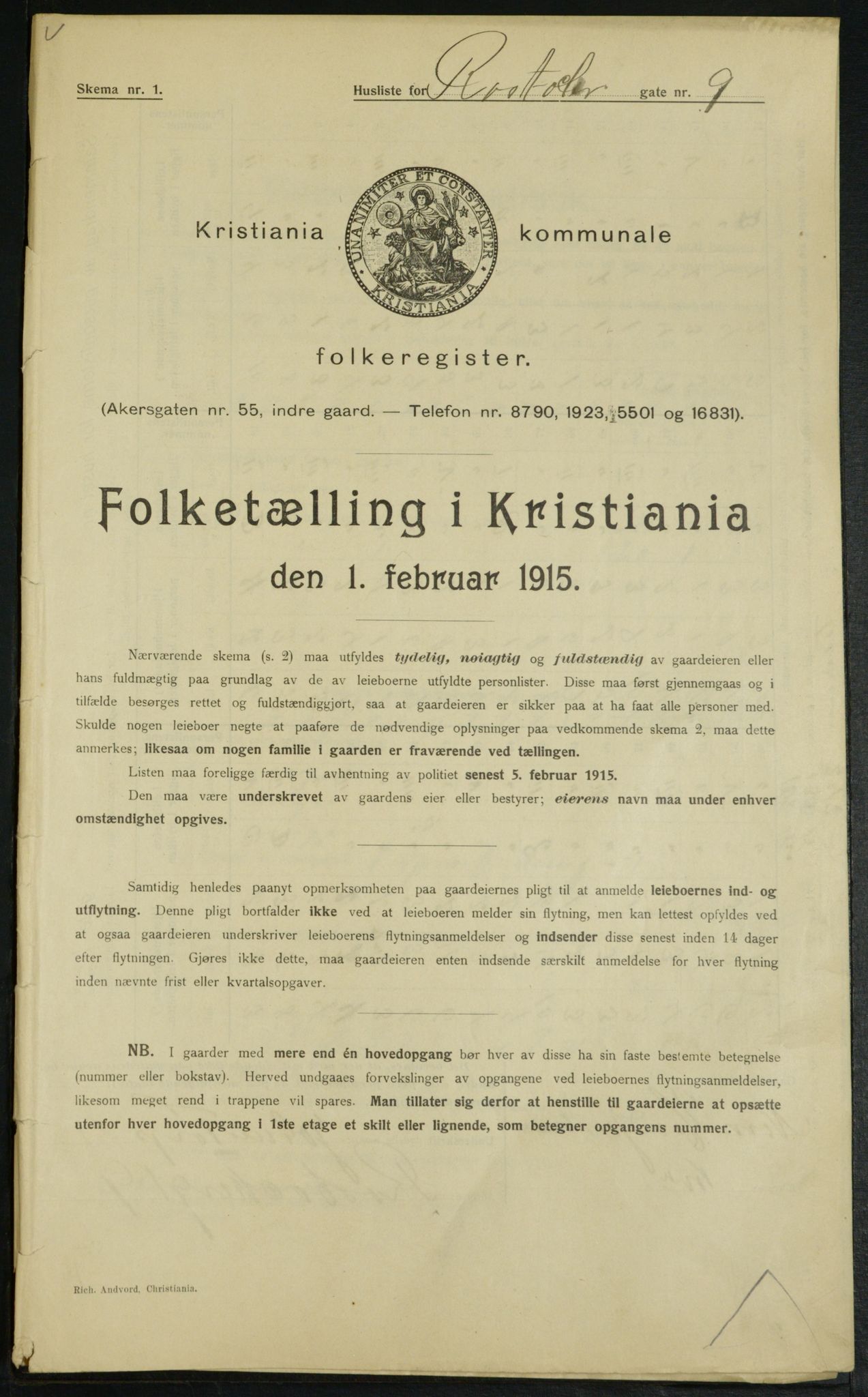 OBA, Municipal Census 1915 for Kristiania, 1915, p. 84215