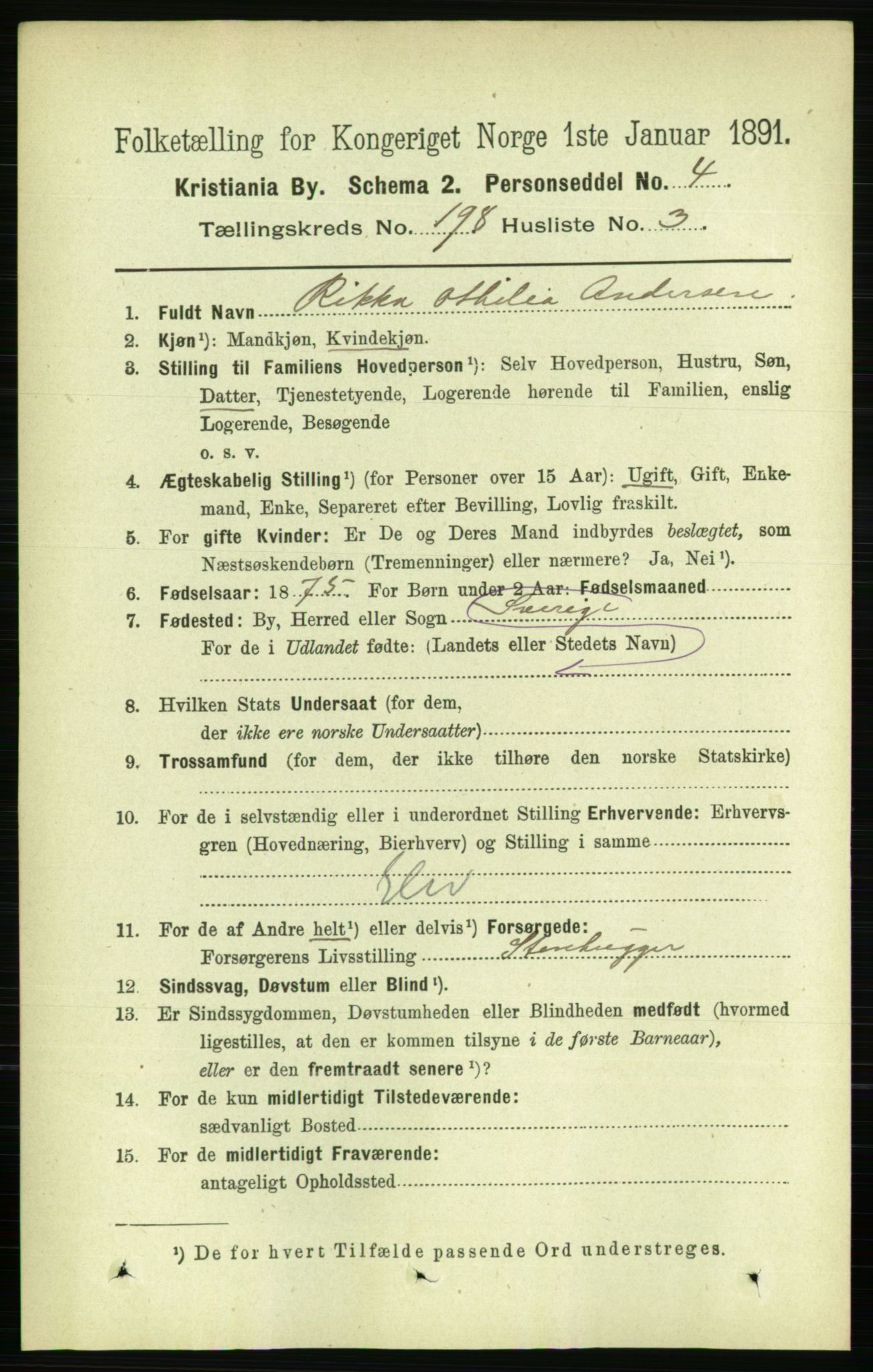 RA, 1891 census for 0301 Kristiania, 1891, p. 119327