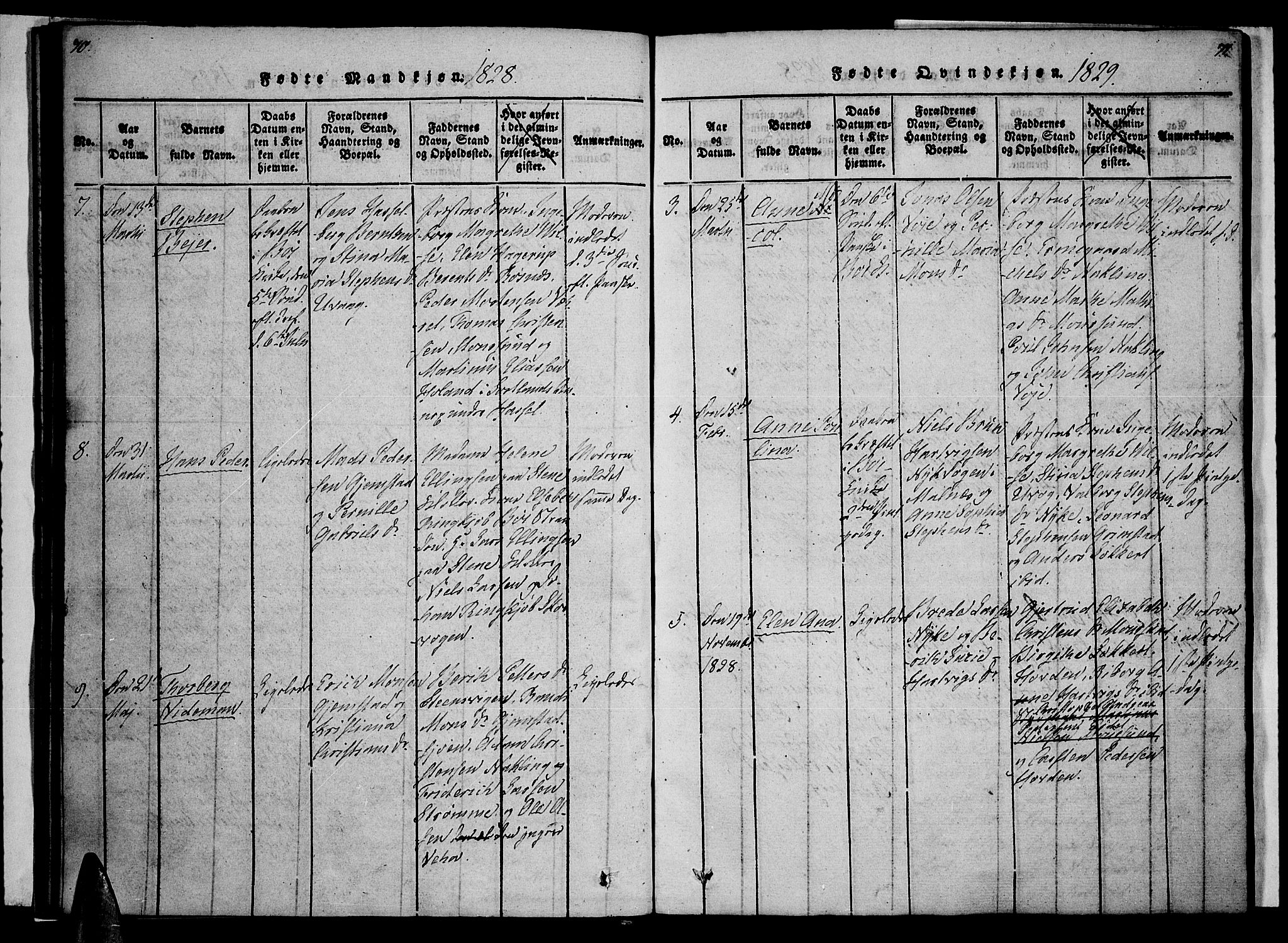 Ministerialprotokoller, klokkerbøker og fødselsregistre - Nordland, AV/SAT-A-1459/891/L1298: Parish register (official) no. 891A03, 1820-1840, p. 70-71