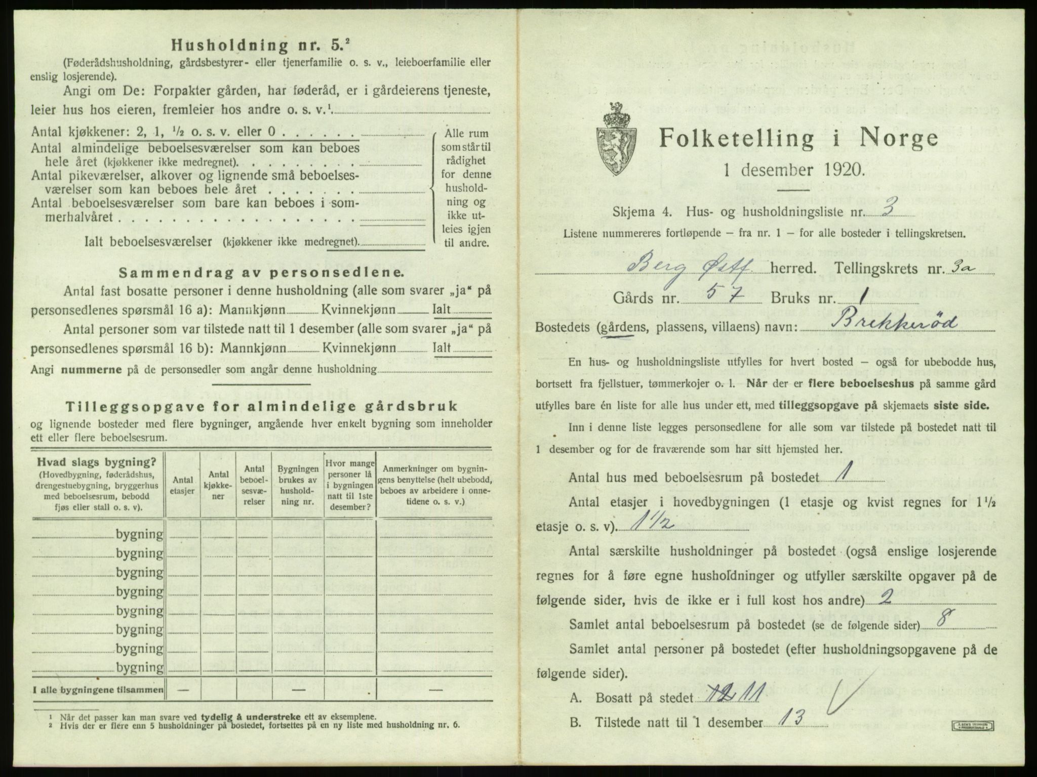 SAO, 1920 census for Berg, 1920, p. 567