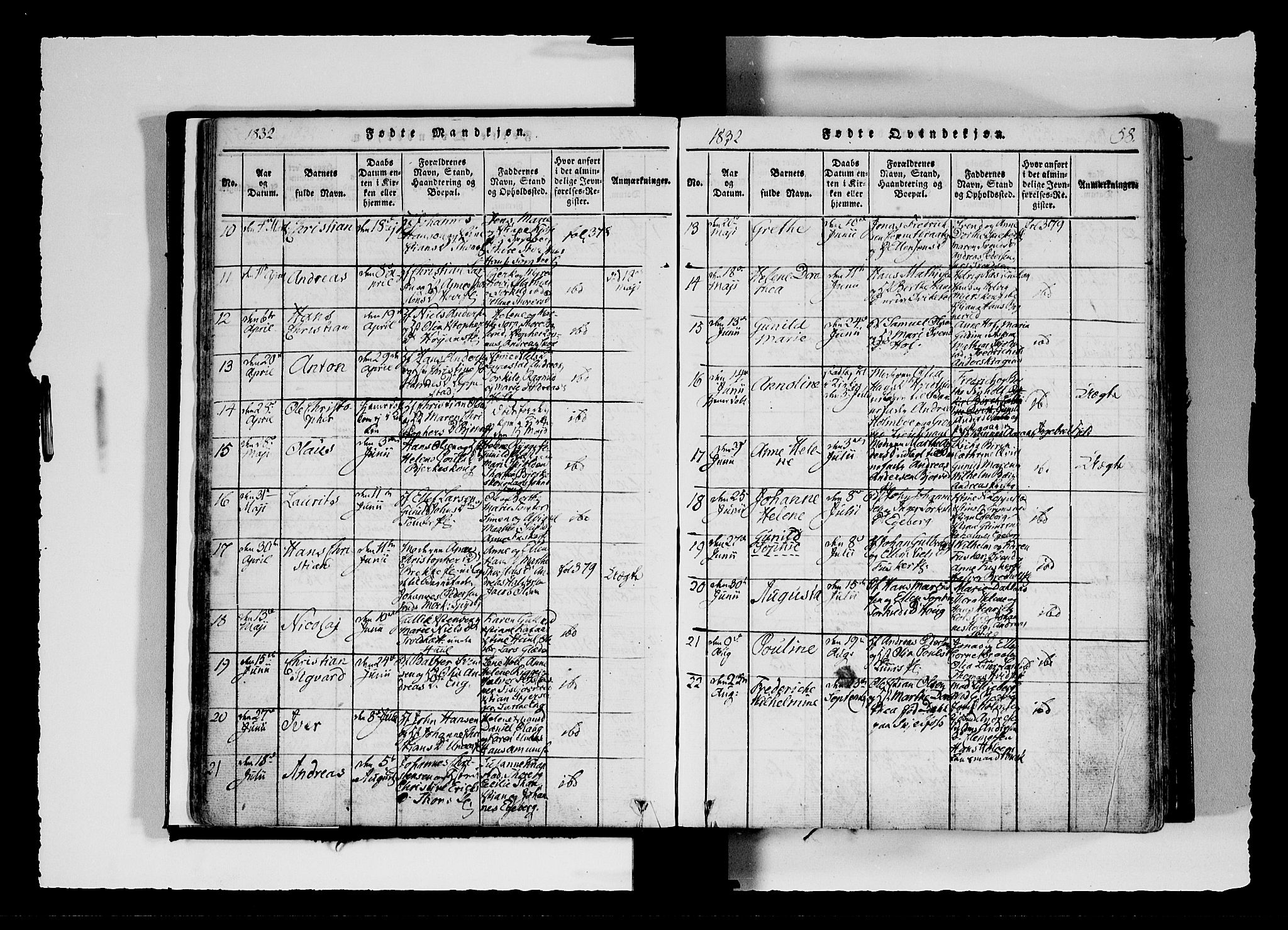 Hobøl prestekontor Kirkebøker, AV/SAO-A-2002/F/Fa/L0002: Parish register (official) no. I 2, 1814-1841, p. 58