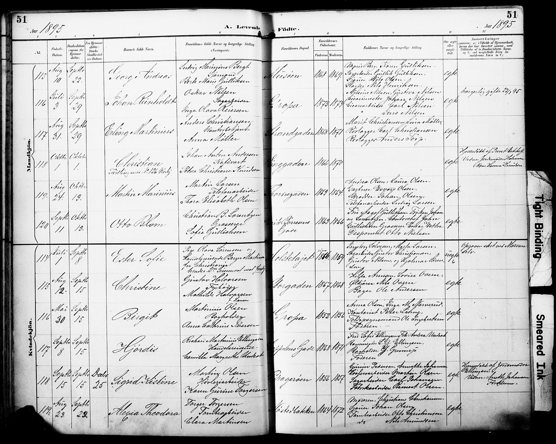 Bragernes kirkebøker, SAKO/A-6/F/Fb/L0008: Parish register (official) no. II 8, 1894-1902, p. 51