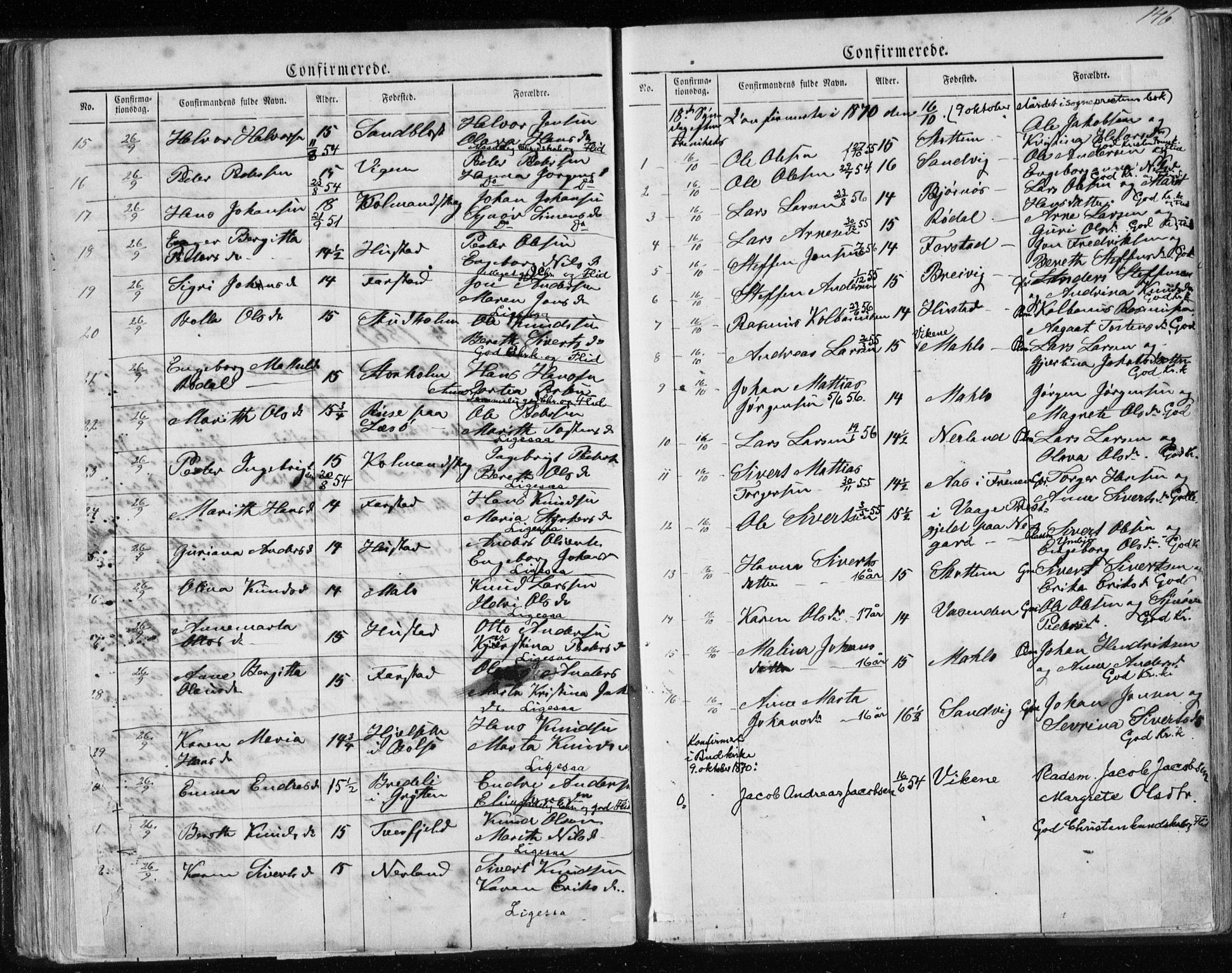 Ministerialprotokoller, klokkerbøker og fødselsregistre - Møre og Romsdal, AV/SAT-A-1454/567/L0782: Parish register (copy) no. 567C02, 1867-1886, p. 146