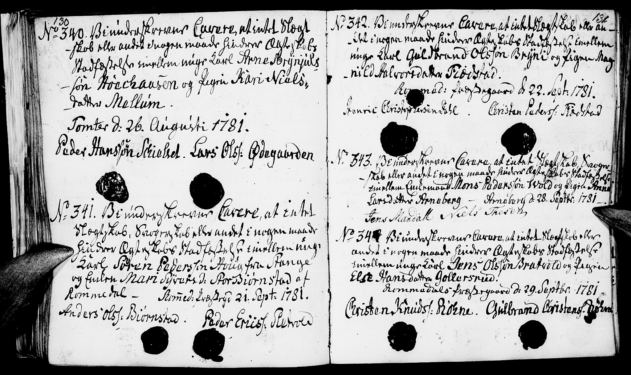 Romedal prestekontor, AV/SAH-PREST-004/I/L0001: Best man's statements no. 1, 1762-1802, p. 130-131