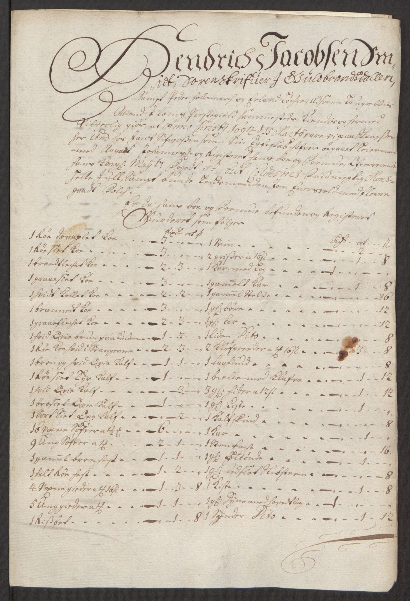 Rentekammeret inntil 1814, Reviderte regnskaper, Fogderegnskap, AV/RA-EA-4092/R17/L1168: Fogderegnskap Gudbrandsdal, 1694, p. 276