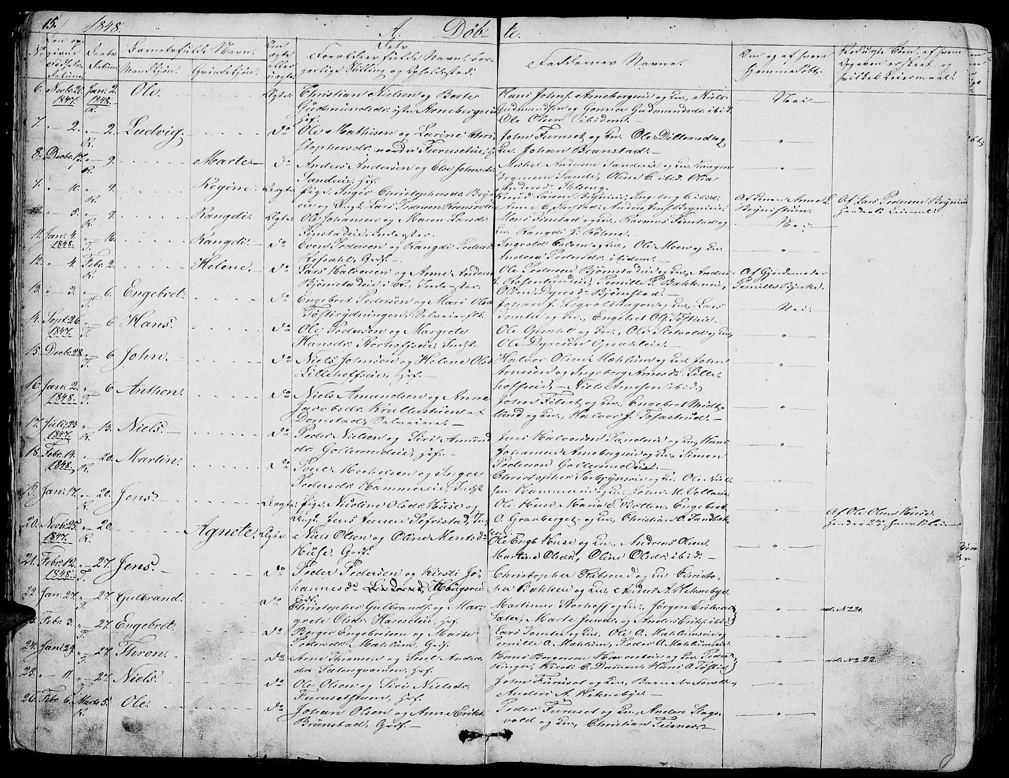 Romedal prestekontor, SAH/PREST-004/L/L0009: Parish register (copy) no. 9, 1846-1866, p. 15