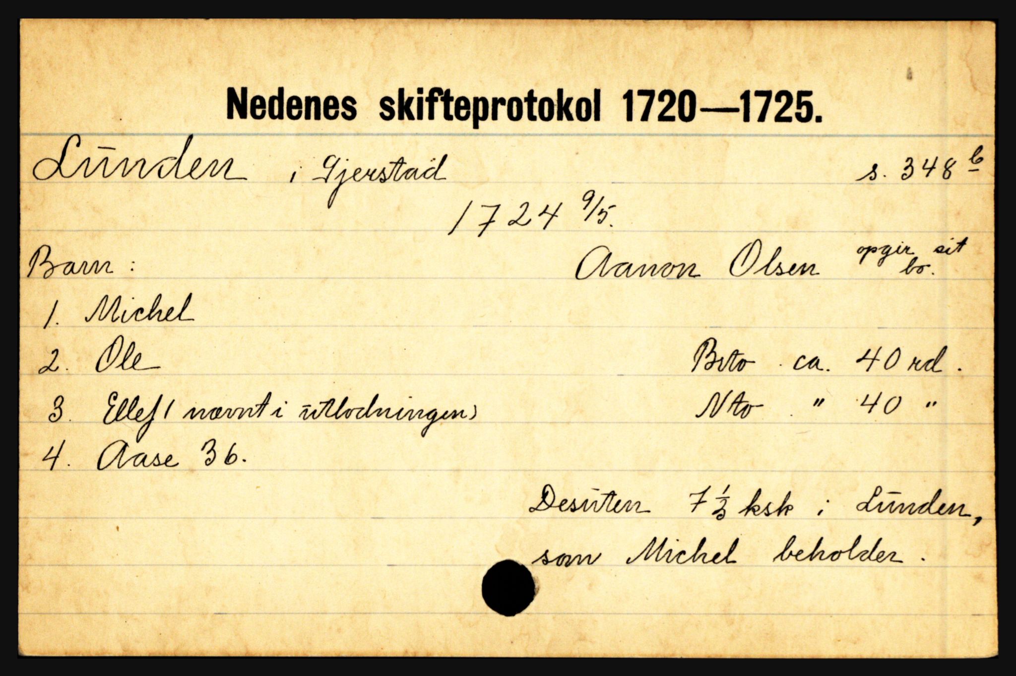 Nedenes sorenskriveri før 1824, SAK/1221-0007/H, p. 18451