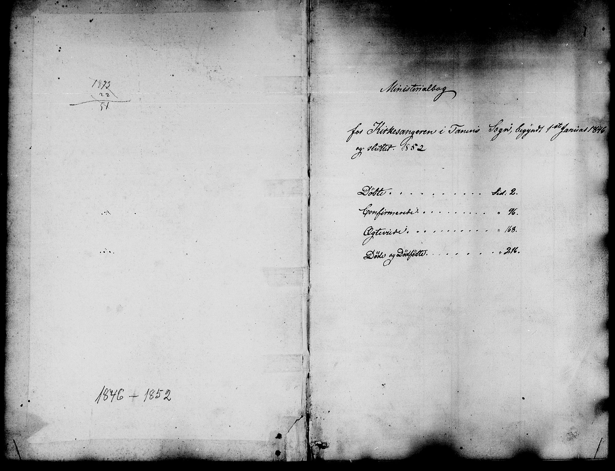 Nesseby sokneprestkontor, SATØ/S-1330/H/Hb/L0005klokker: Parish register (copy) no. 5, 1846-1852, p. 1
