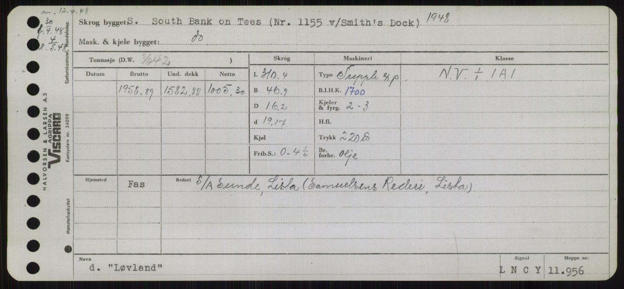 Sjøfartsdirektoratet med forløpere, Skipsmålingen, RA/S-1627/H/Hb/L0003: Fartøy, I-N, p. 285