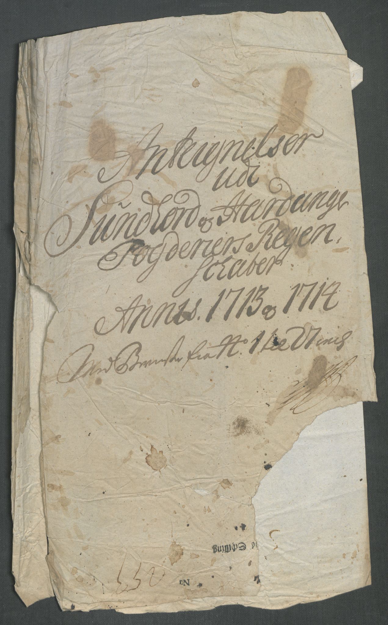 Rentekammeret inntil 1814, Reviderte regnskaper, Fogderegnskap, AV/RA-EA-4092/R48/L2990: Fogderegnskap Sunnhordland og Hardanger, 1714, p. 388