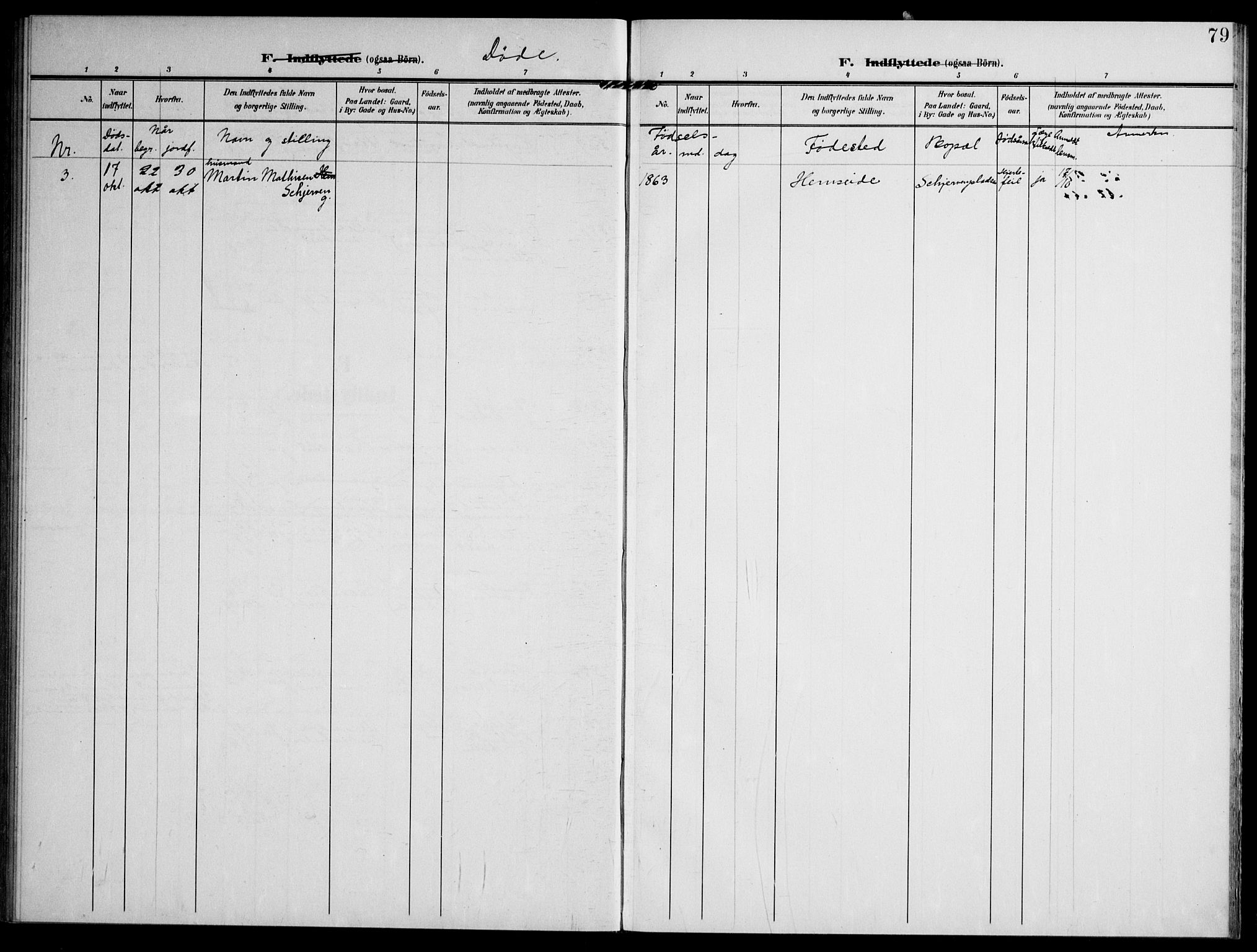 Lardal kirkebøker, AV/SAKO-A-350/F/Fc/L0002: Parish register (official) no. III 2, 1907-1921, p. 79