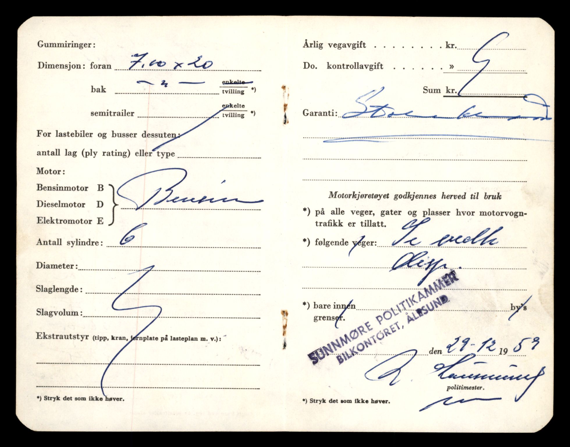 Møre og Romsdal vegkontor - Ålesund trafikkstasjon, AV/SAT-A-4099/F/Fe/L0035: Registreringskort for kjøretøy T 12653 - T 12829, 1927-1998, p. 2101