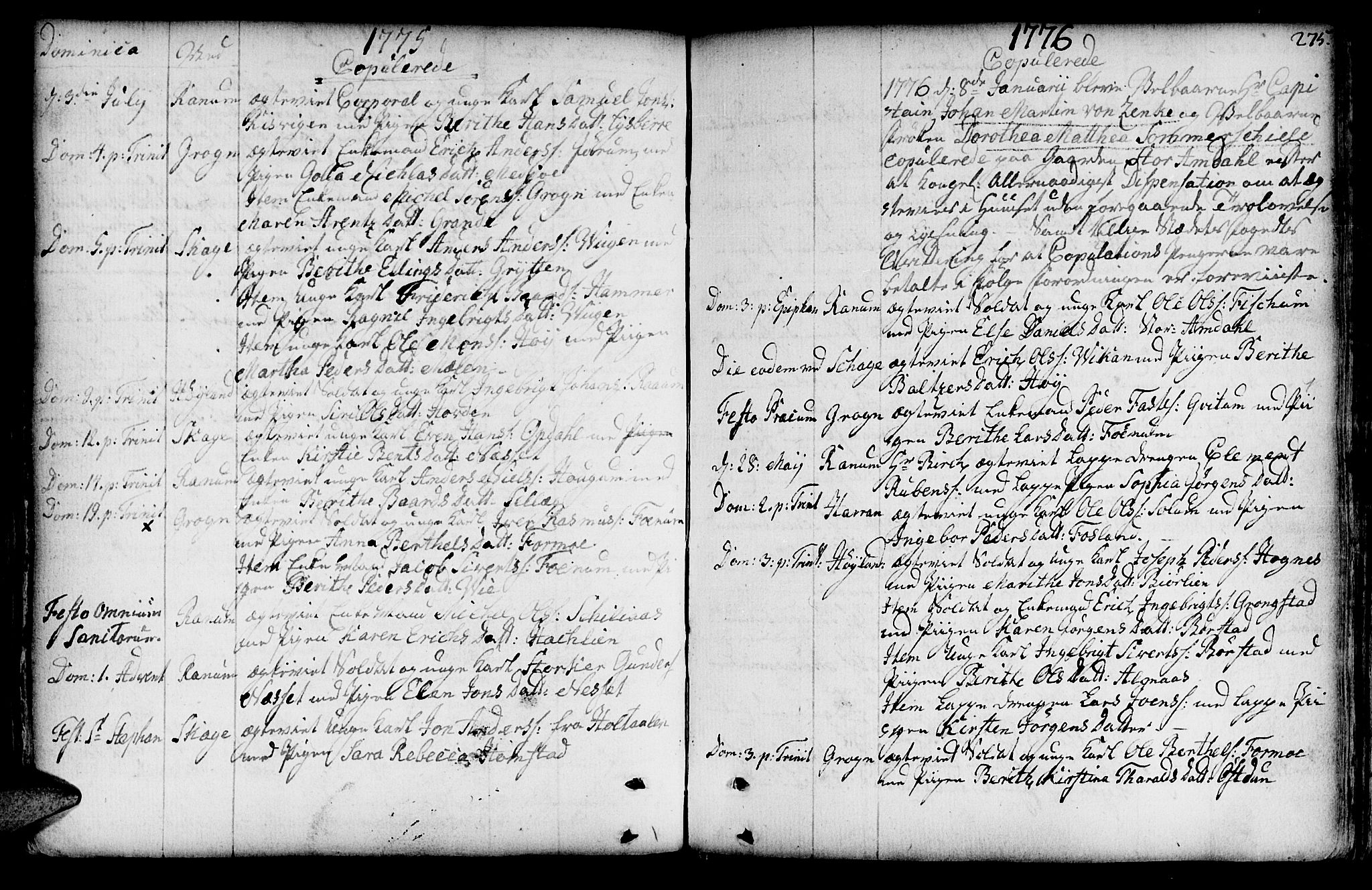 Ministerialprotokoller, klokkerbøker og fødselsregistre - Nord-Trøndelag, SAT/A-1458/764/L0542: Parish register (official) no. 764A02, 1748-1779, p. 275