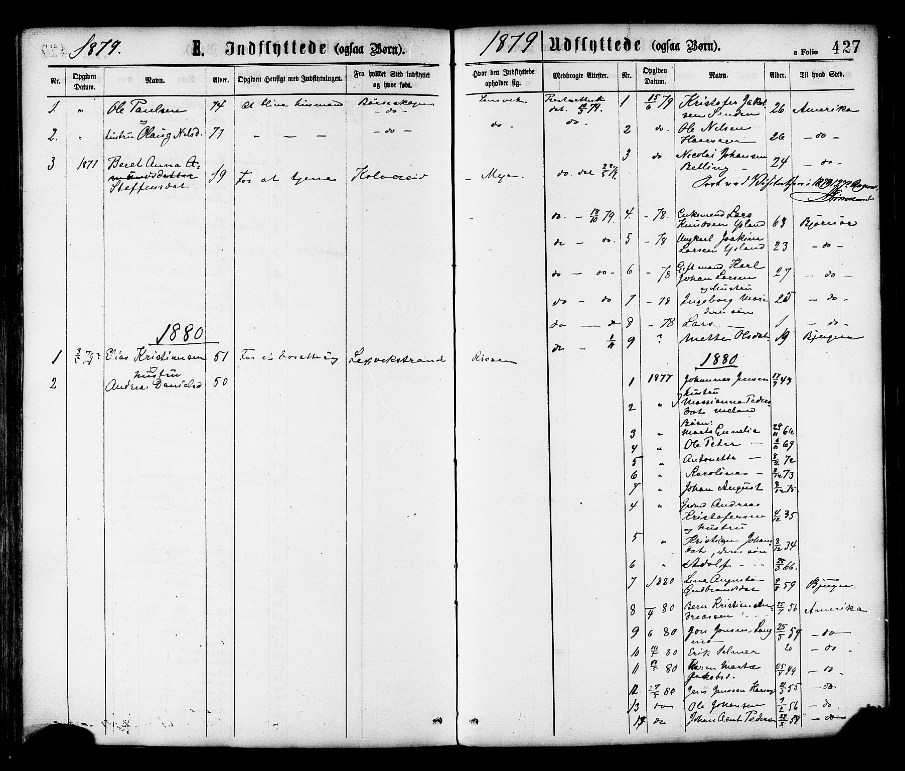 Ministerialprotokoller, klokkerbøker og fødselsregistre - Sør-Trøndelag, SAT/A-1456/646/L0613: Parish register (official) no. 646A11, 1870-1884, p. 427