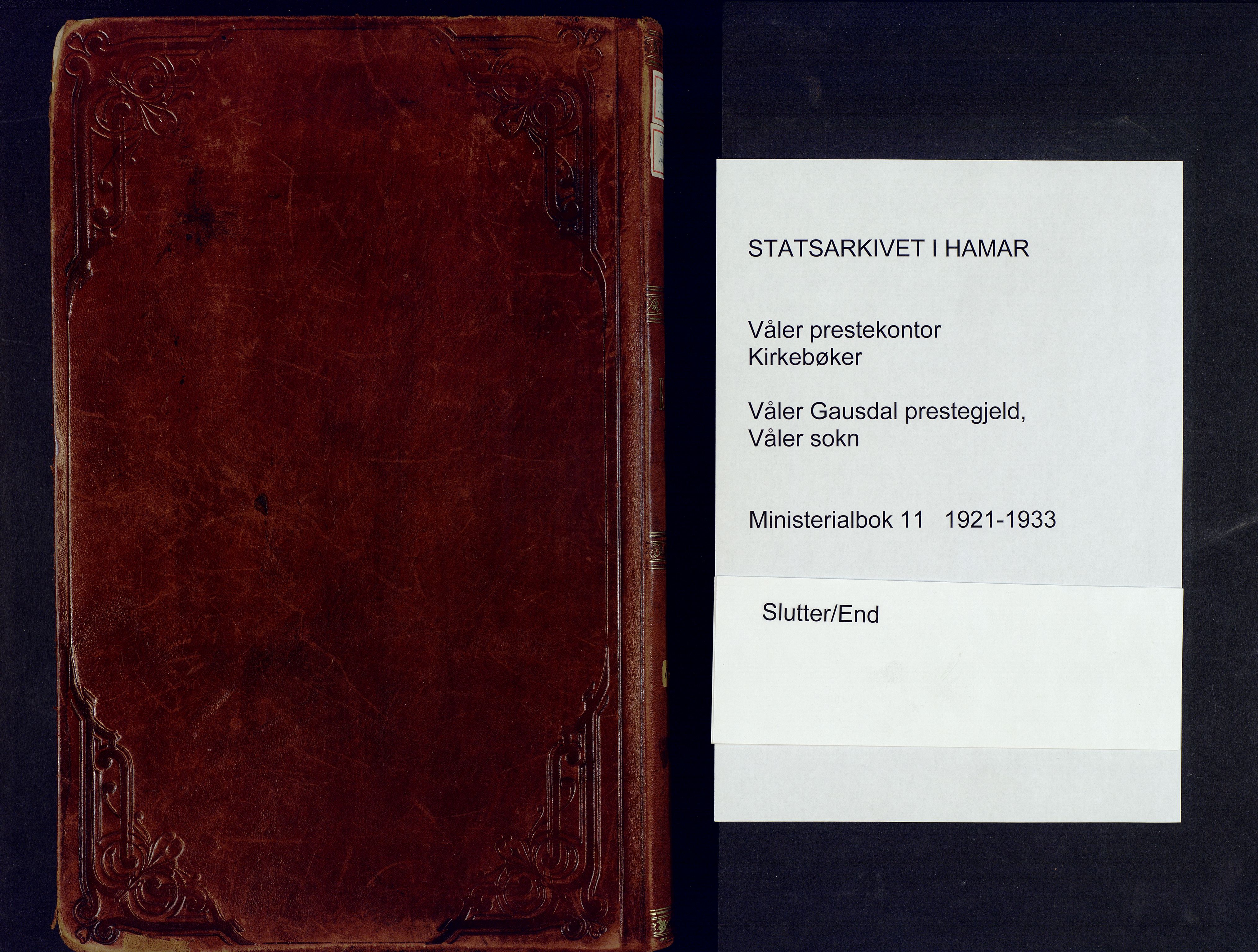 Våler prestekontor, Hedmark, AV/SAH-PREST-040/H/Ha/Haa/L0011: Parish register (official) no. 11, 1919-1933