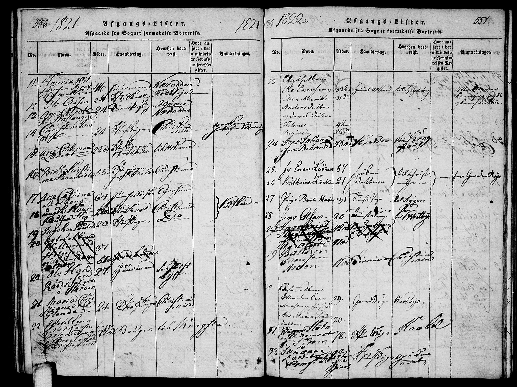 Ås prestekontor Kirkebøker, AV/SAO-A-10894/F/Fa/L0004: Parish register (official) no. I 4, 1818-1826, p. 556-557