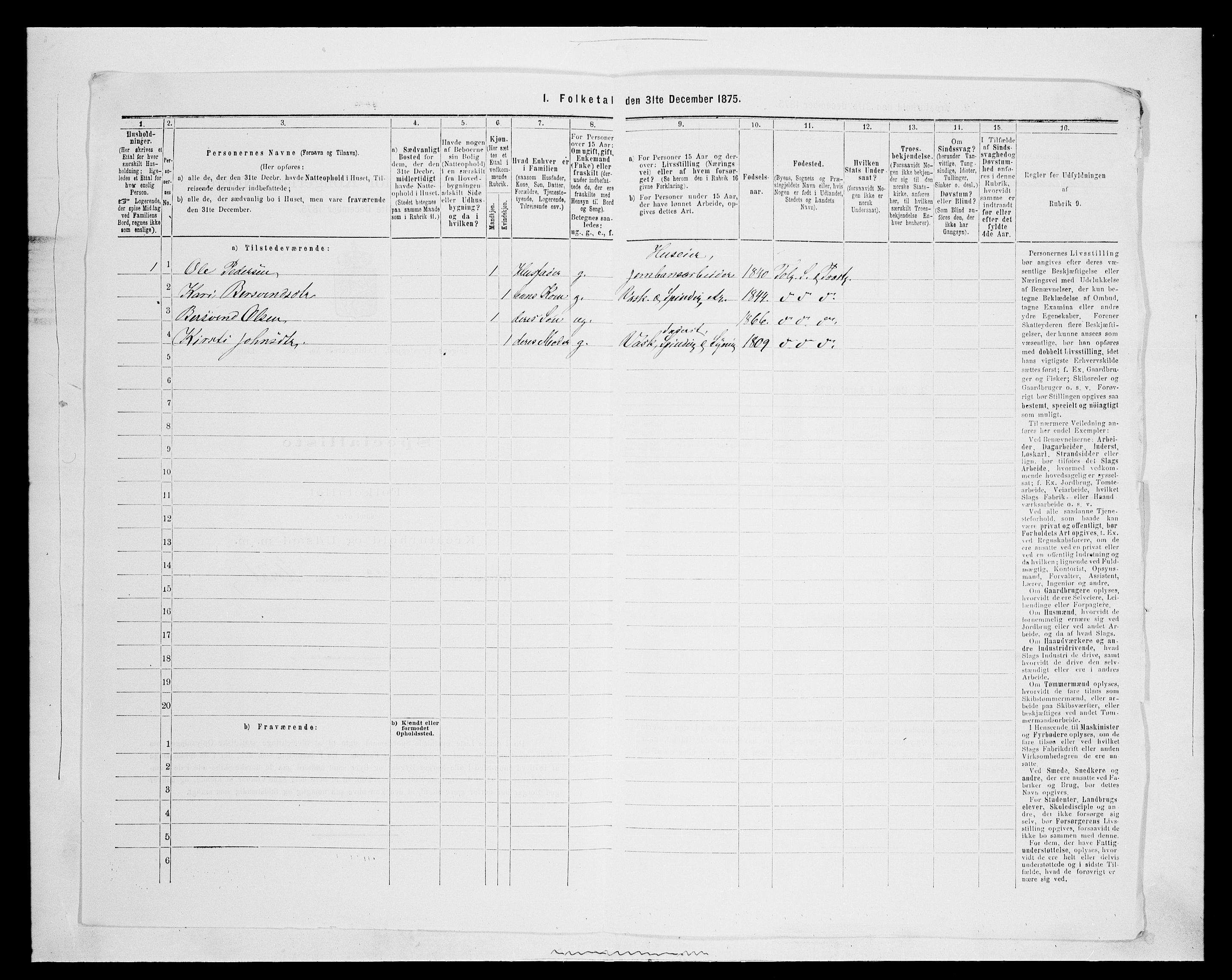 SAH, 1875 census for 0436P Tolga, 1875, p. 474