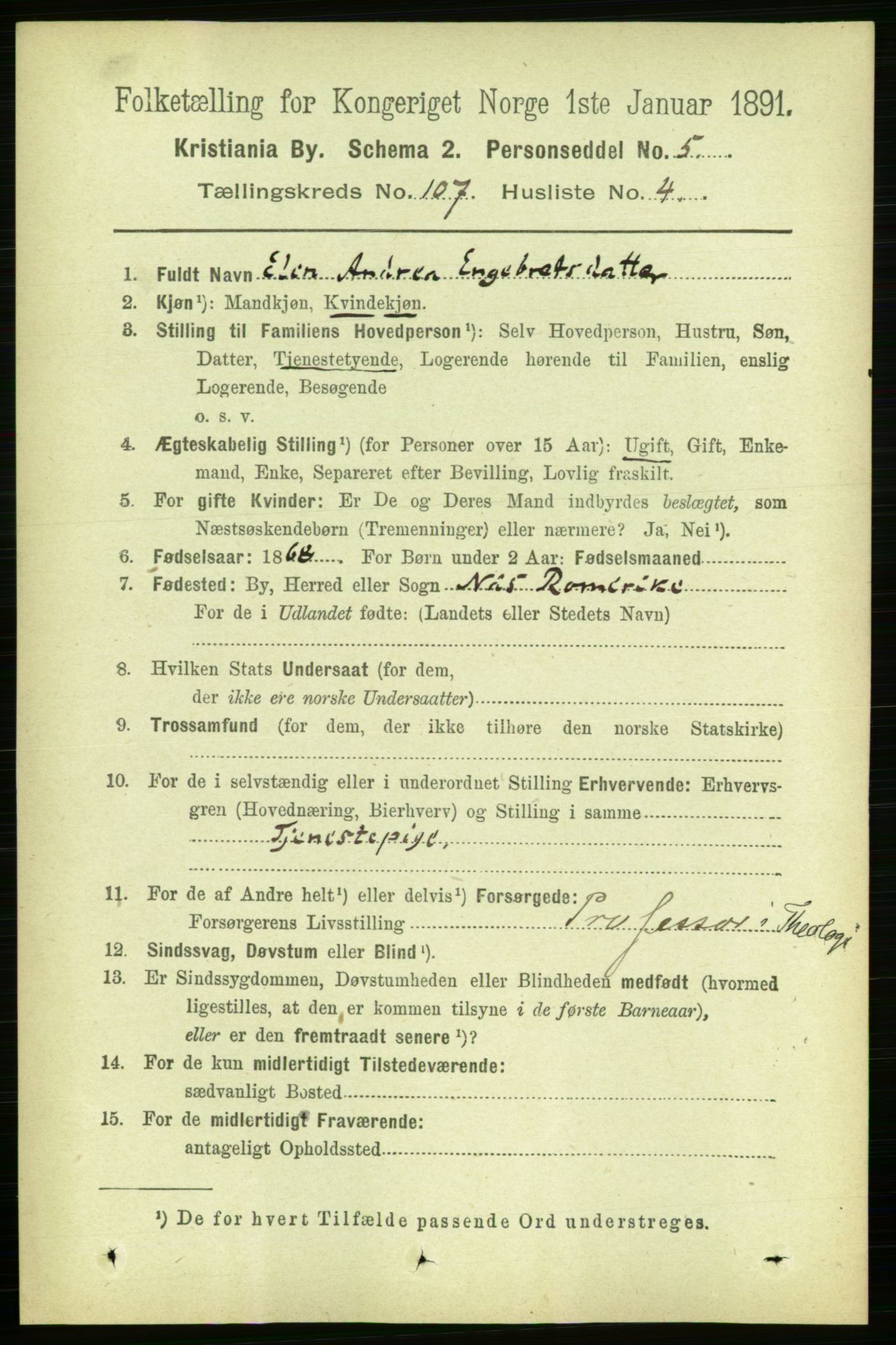 RA, 1891 census for 0301 Kristiania, 1891, p. 54803