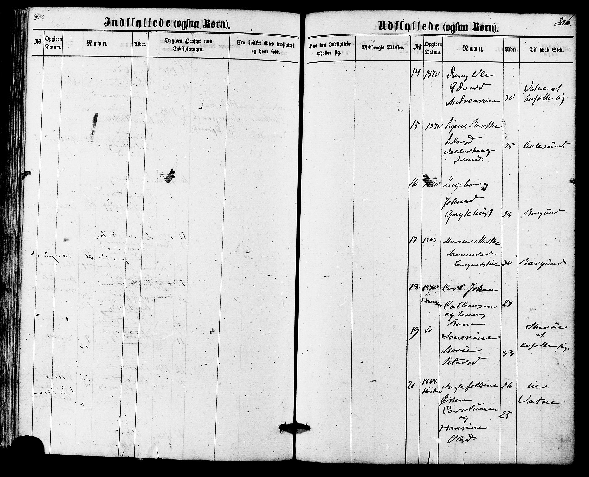 Ministerialprotokoller, klokkerbøker og fødselsregistre - Møre og Romsdal, AV/SAT-A-1454/536/L0498: Parish register (official) no. 536A07, 1862-1875, p. 306