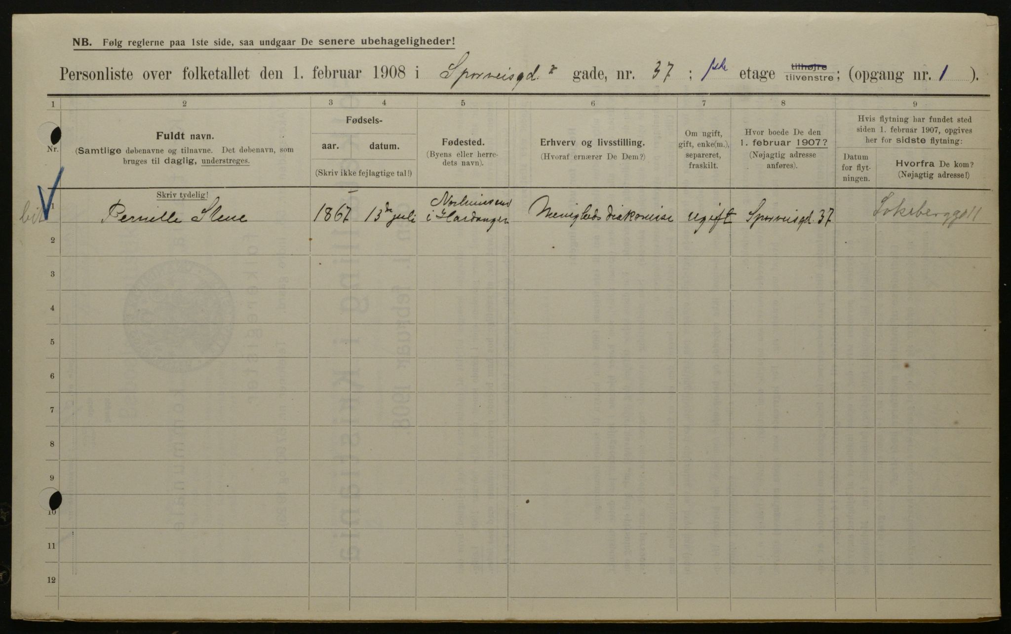 OBA, Municipal Census 1908 for Kristiania, 1908, p. 90557