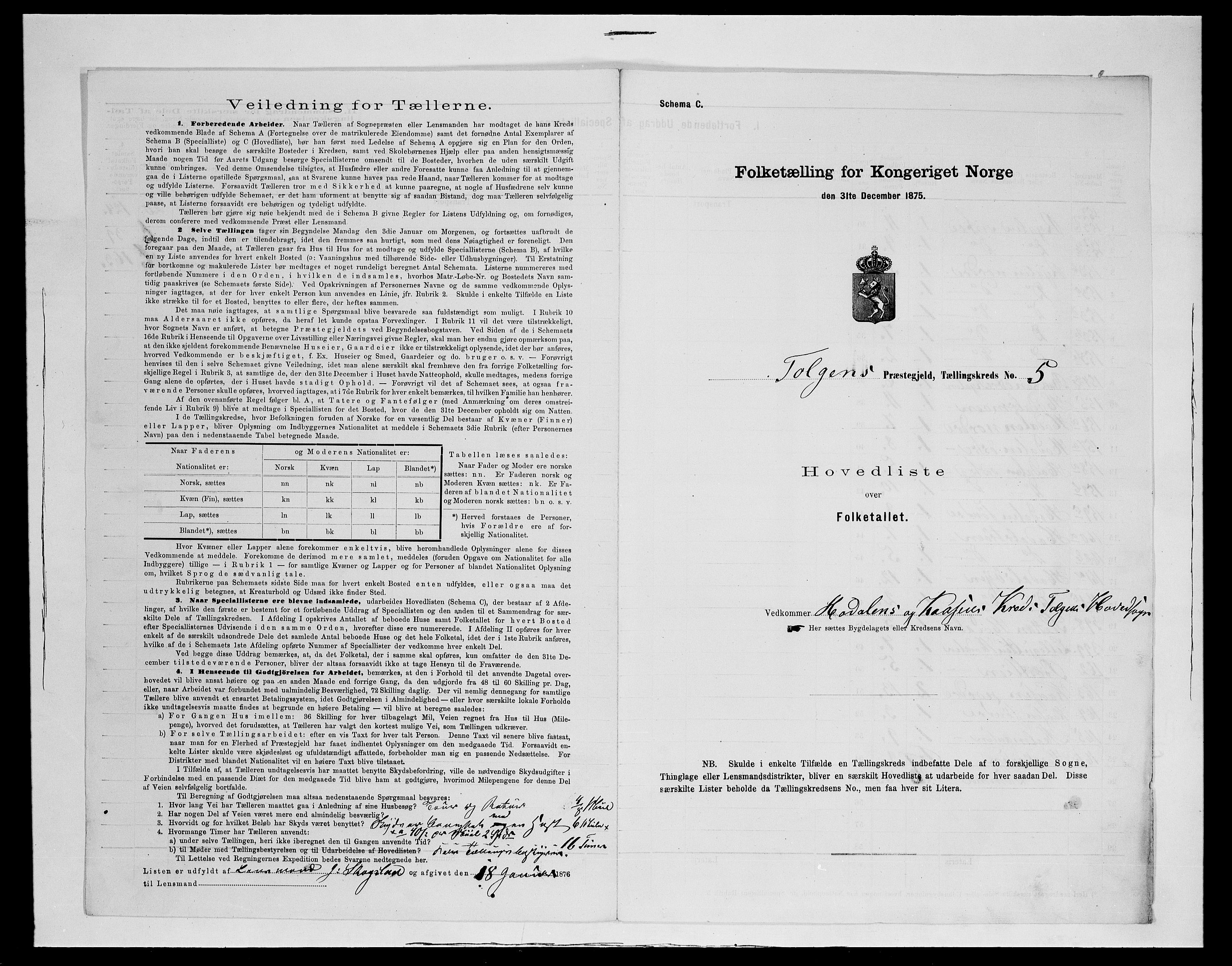 SAH, 1875 census for 0436P Tolga, 1875, p. 117