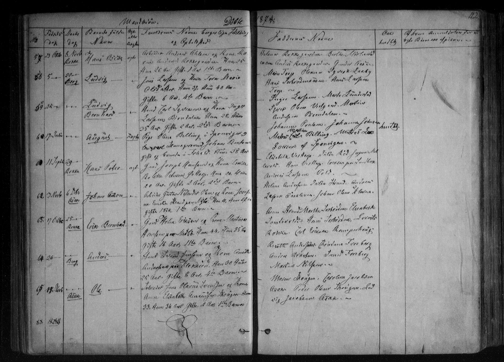 Berg prestekontor Kirkebøker, AV/SAO-A-10902/F/Fa/L0005: Parish register (official) no. I 5, 1861-1877, p. 112