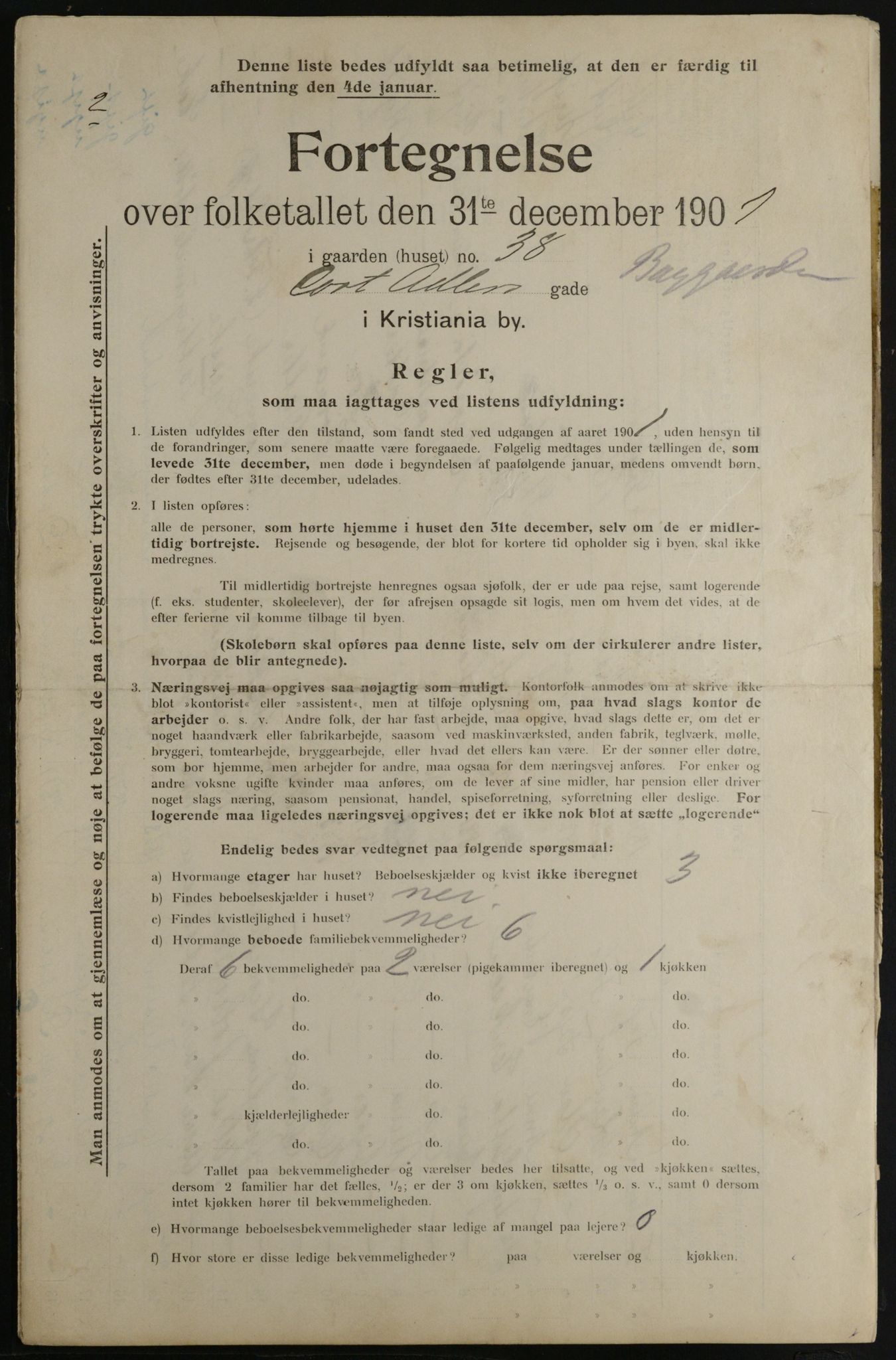 OBA, Municipal Census 1901 for Kristiania, 1901, p. 2251