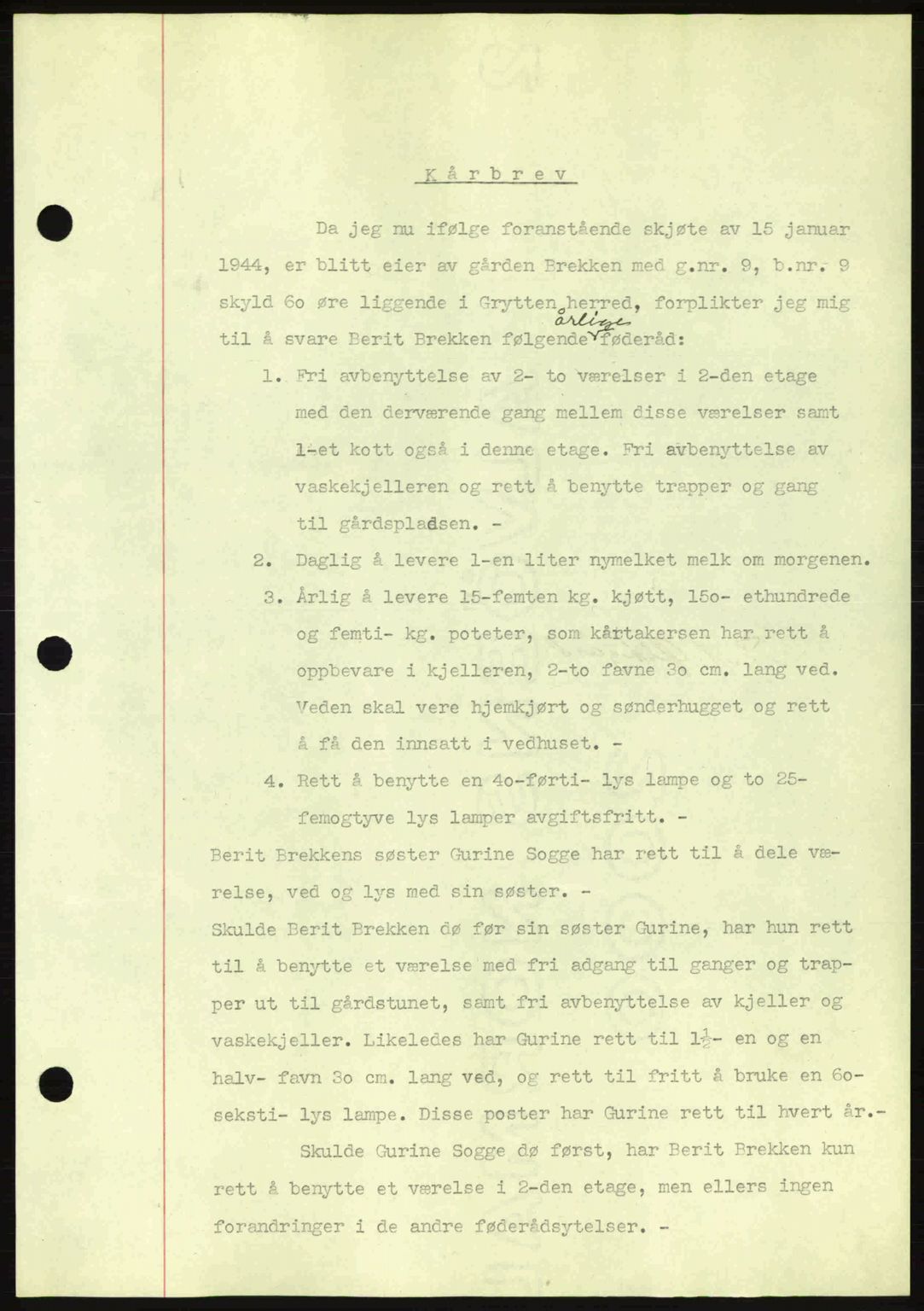 Romsdal sorenskriveri, AV/SAT-A-4149/1/2/2C: Mortgage book no. A17, 1944-1945, Diary no: : 186/1945