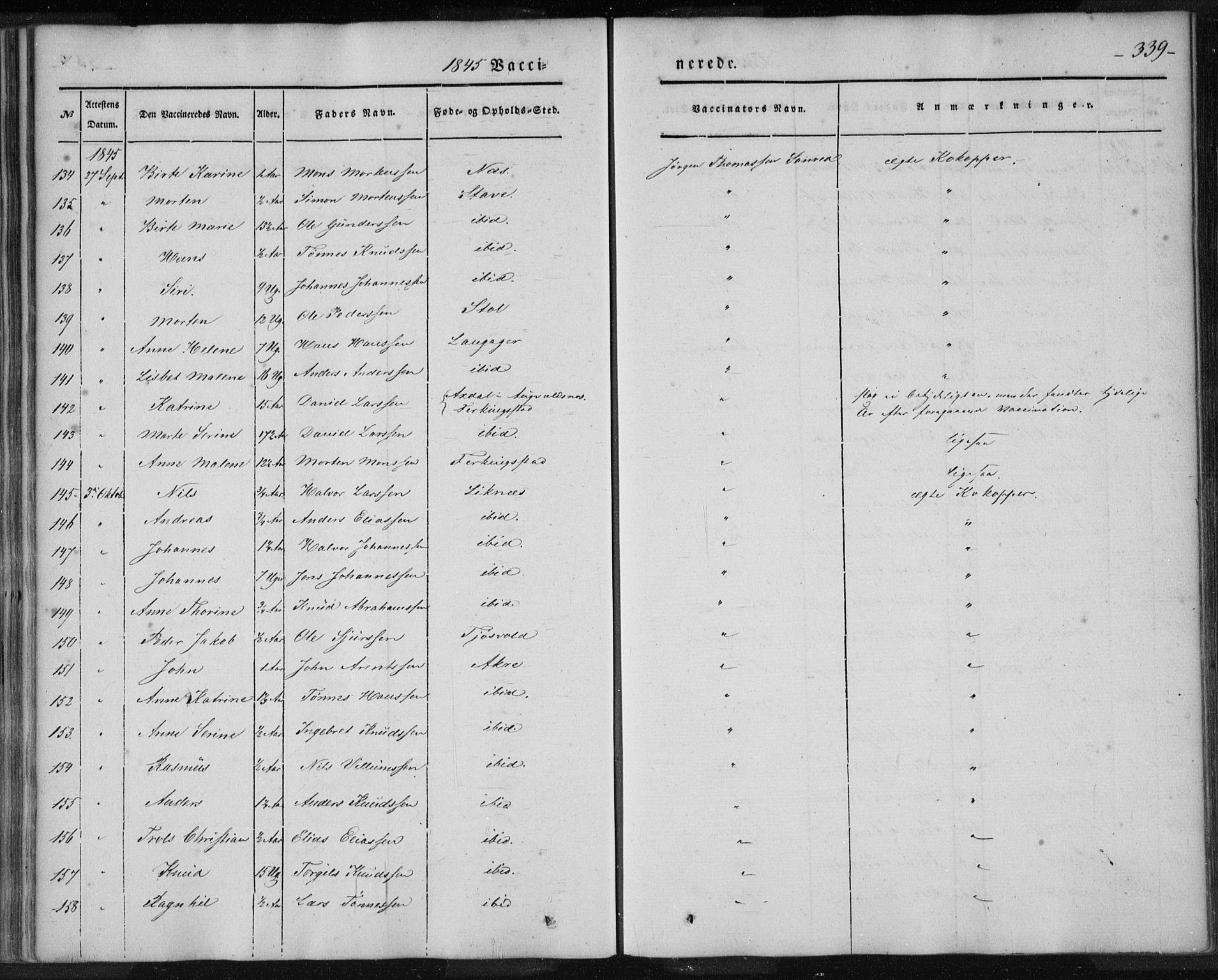 Skudenes sokneprestkontor, AV/SAST-A -101849/H/Ha/Haa/L0003: Parish register (official) no. A 2.2, 1841-1846, p. 339