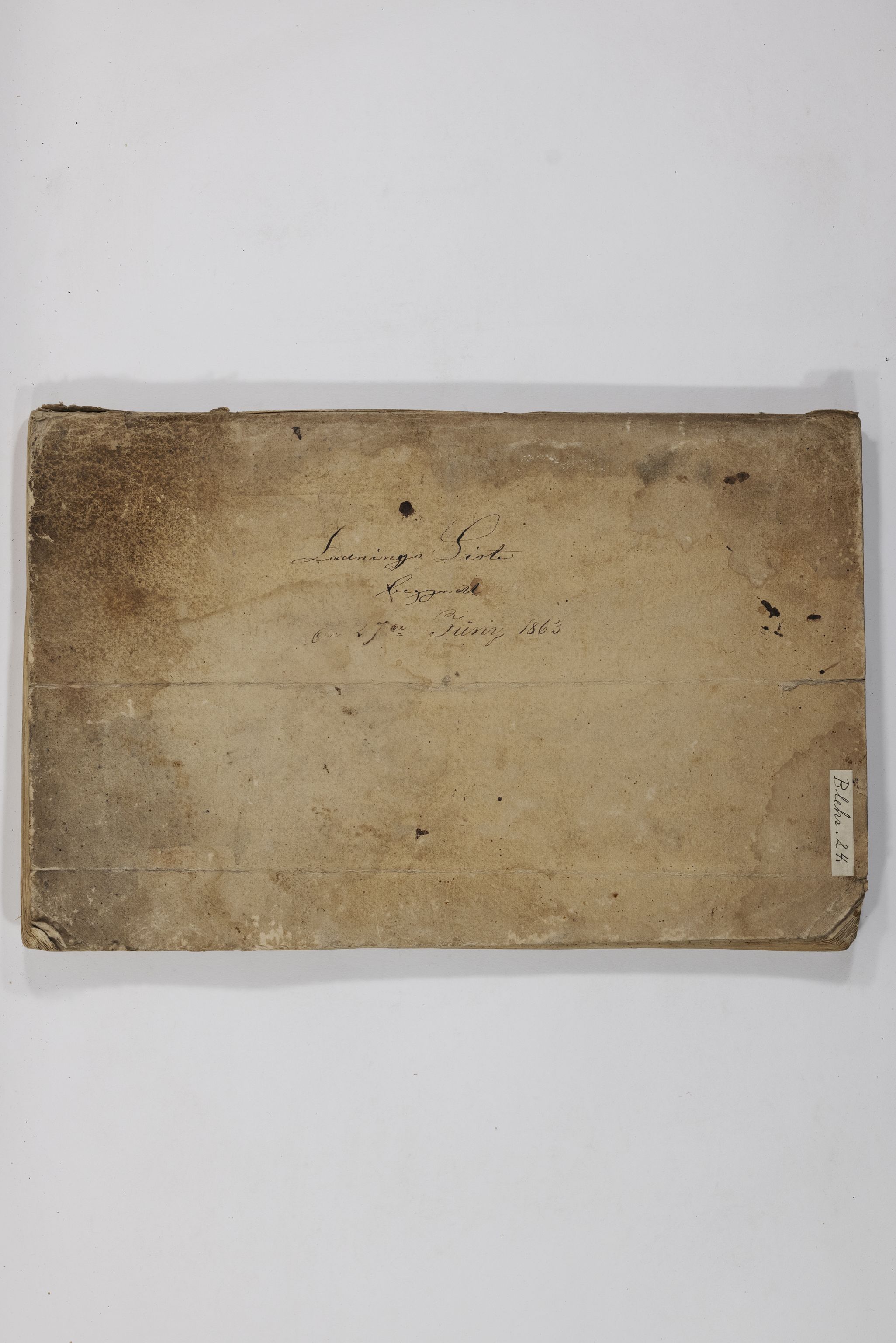 Blehr/ Kjellestad, TEMU/TGM-A-1212/E/Eb/L0010: Ladnings Liste, 1863-1868, p. 1