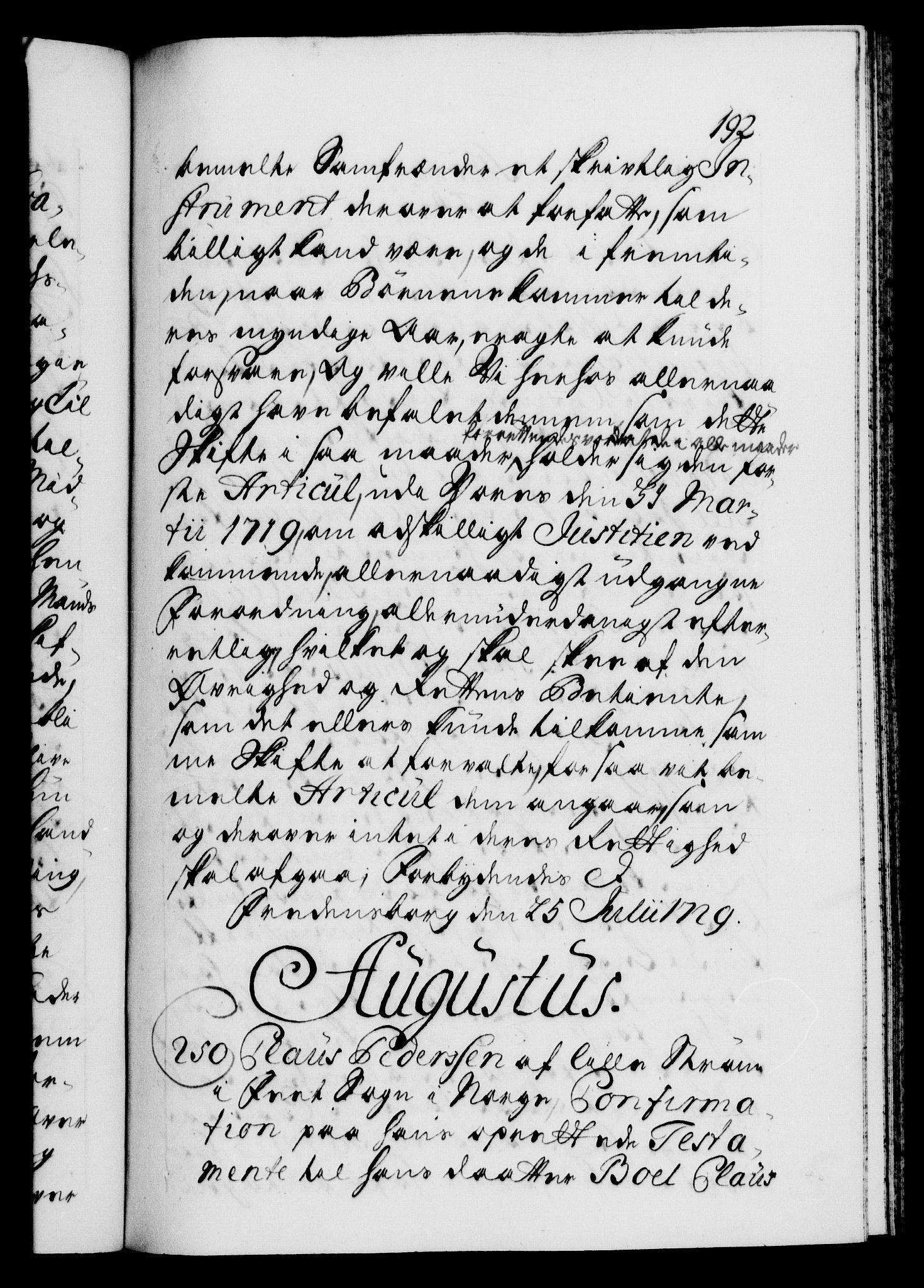 Danske Kanselli 1572-1799, AV/RA-EA-3023/F/Fc/Fca/Fcaa/L0026: Norske registre, 1729-1730, p. 192a