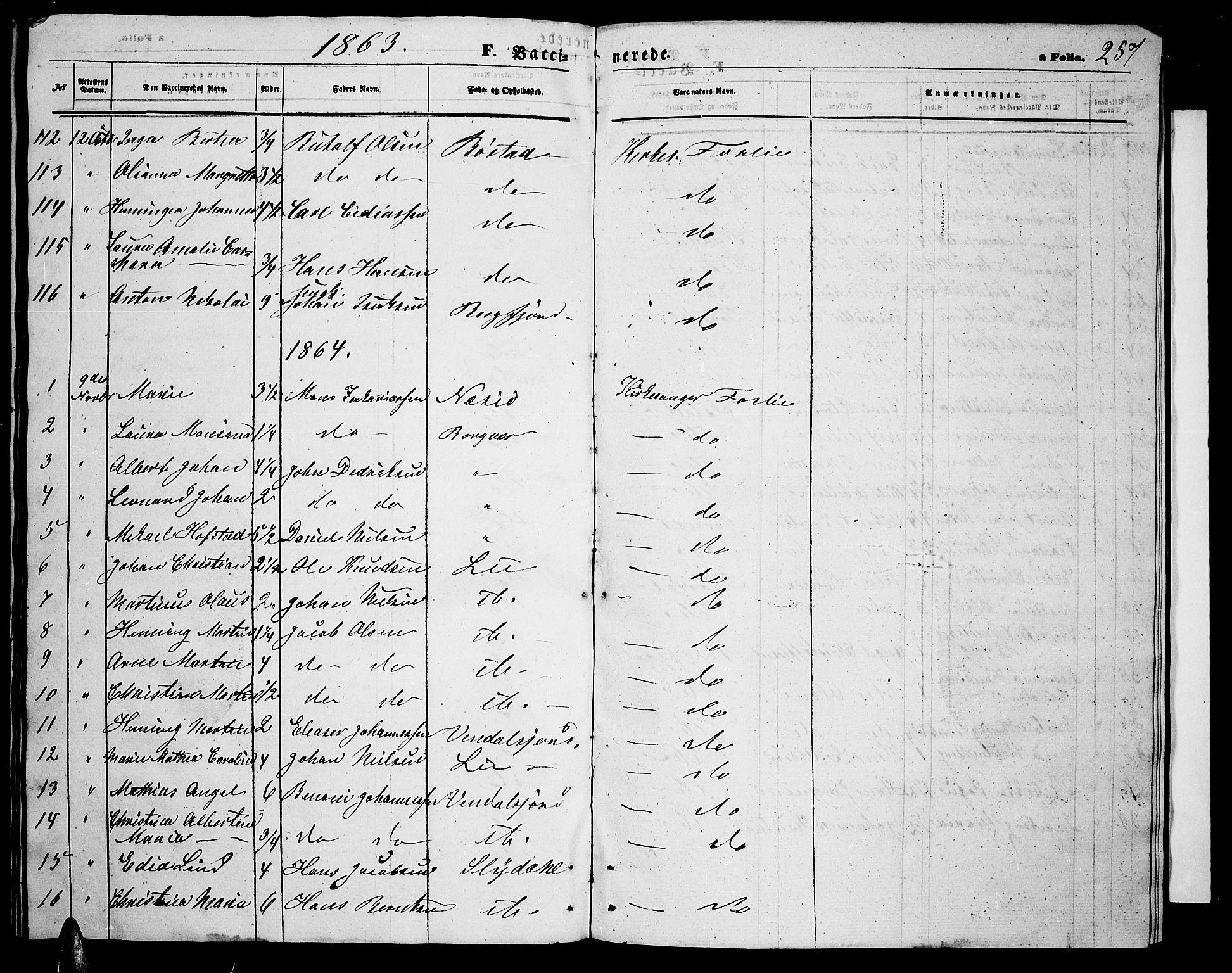 Ministerialprotokoller, klokkerbøker og fødselsregistre - Nordland, SAT/A-1459/880/L1140: Parish register (copy) no. 880C02, 1861-1875, p. 257