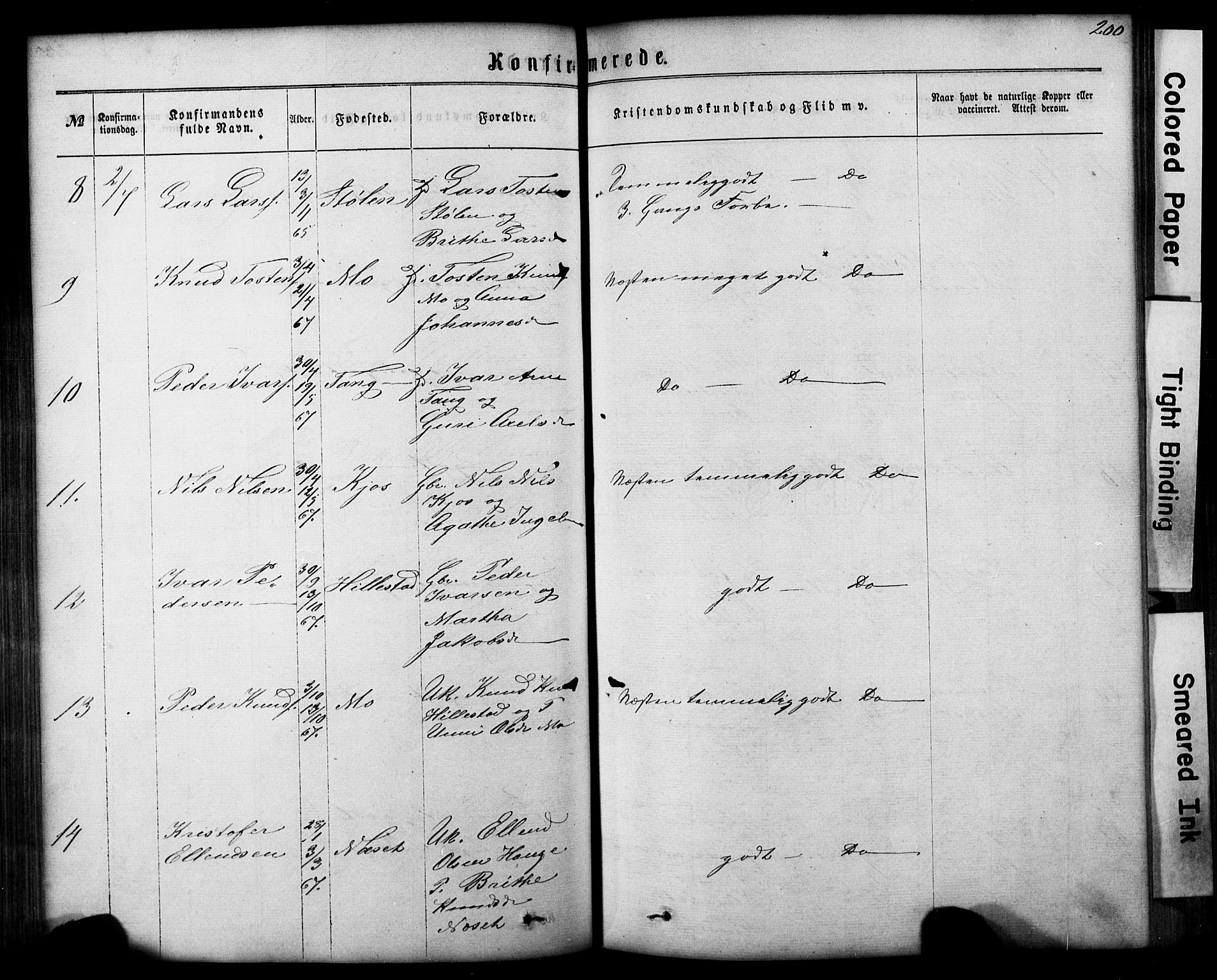 Hafslo sokneprestembete, AV/SAB-A-80301/H/Hab/Haba/L0001: Parish register (copy) no. A 1, 1866-1908, p. 200