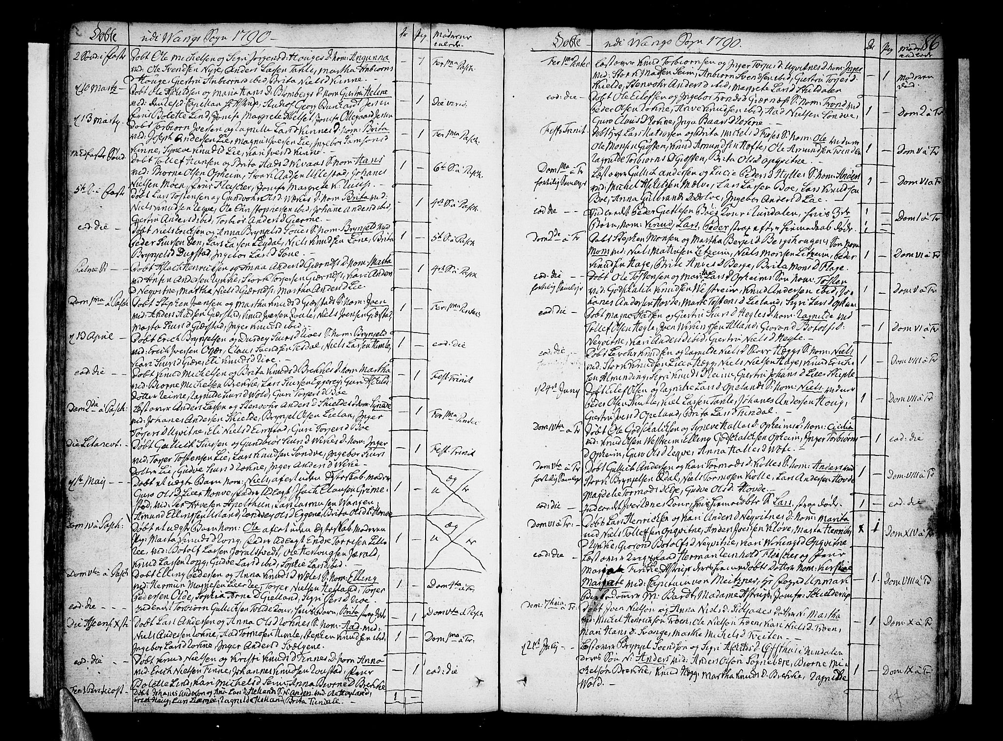 Voss sokneprestembete, AV/SAB-A-79001/H/Haa: Parish register (official) no. A 9, 1780-1810, p. 86